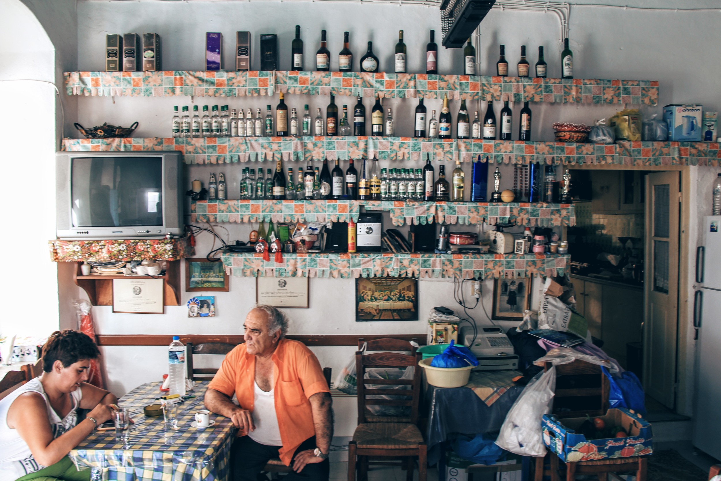 Family-run convenience store in Ktikados, that doubles as a restaurant with delicious maze