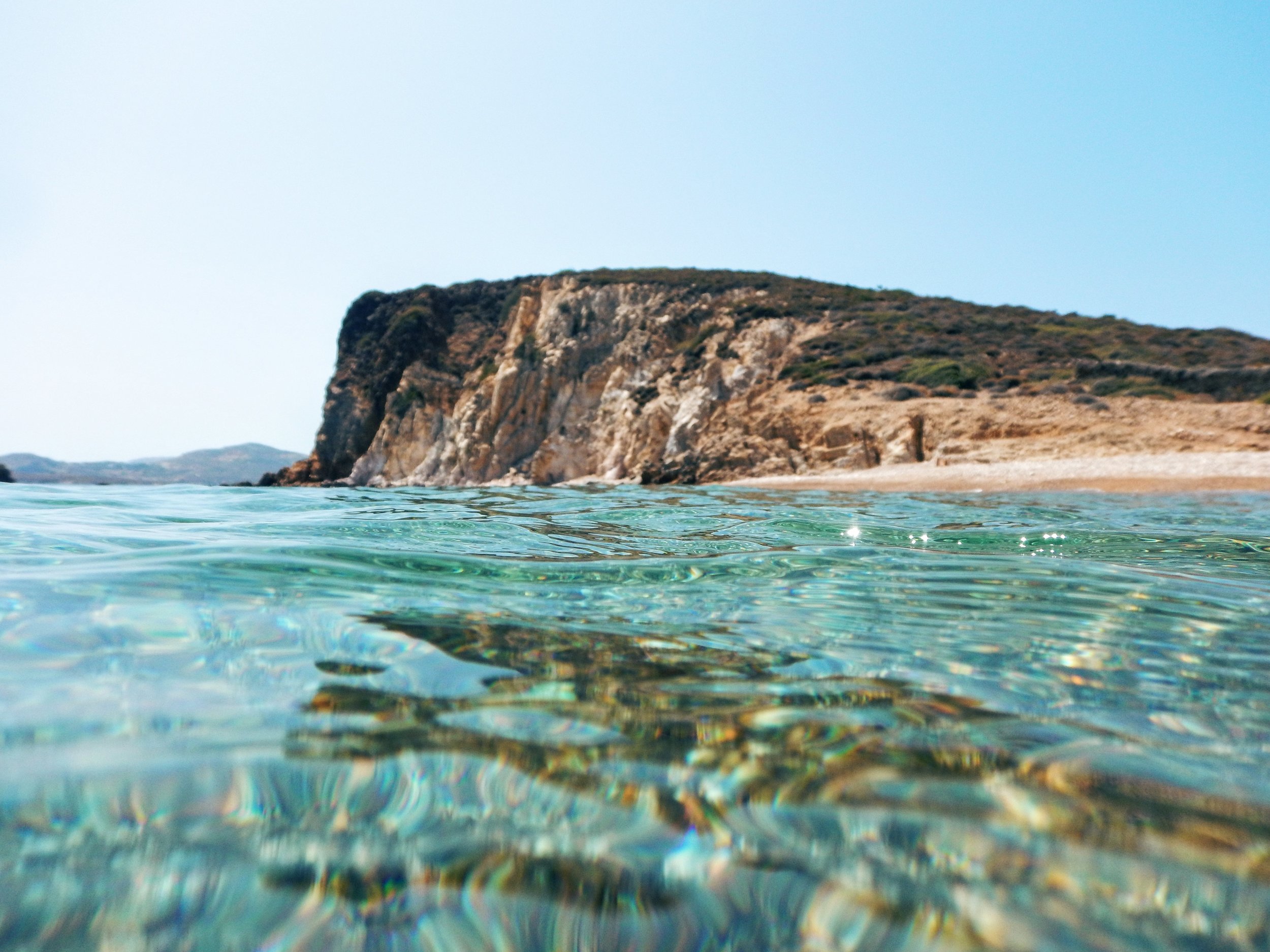 Crystal waters at Didymes/Ligginou beach