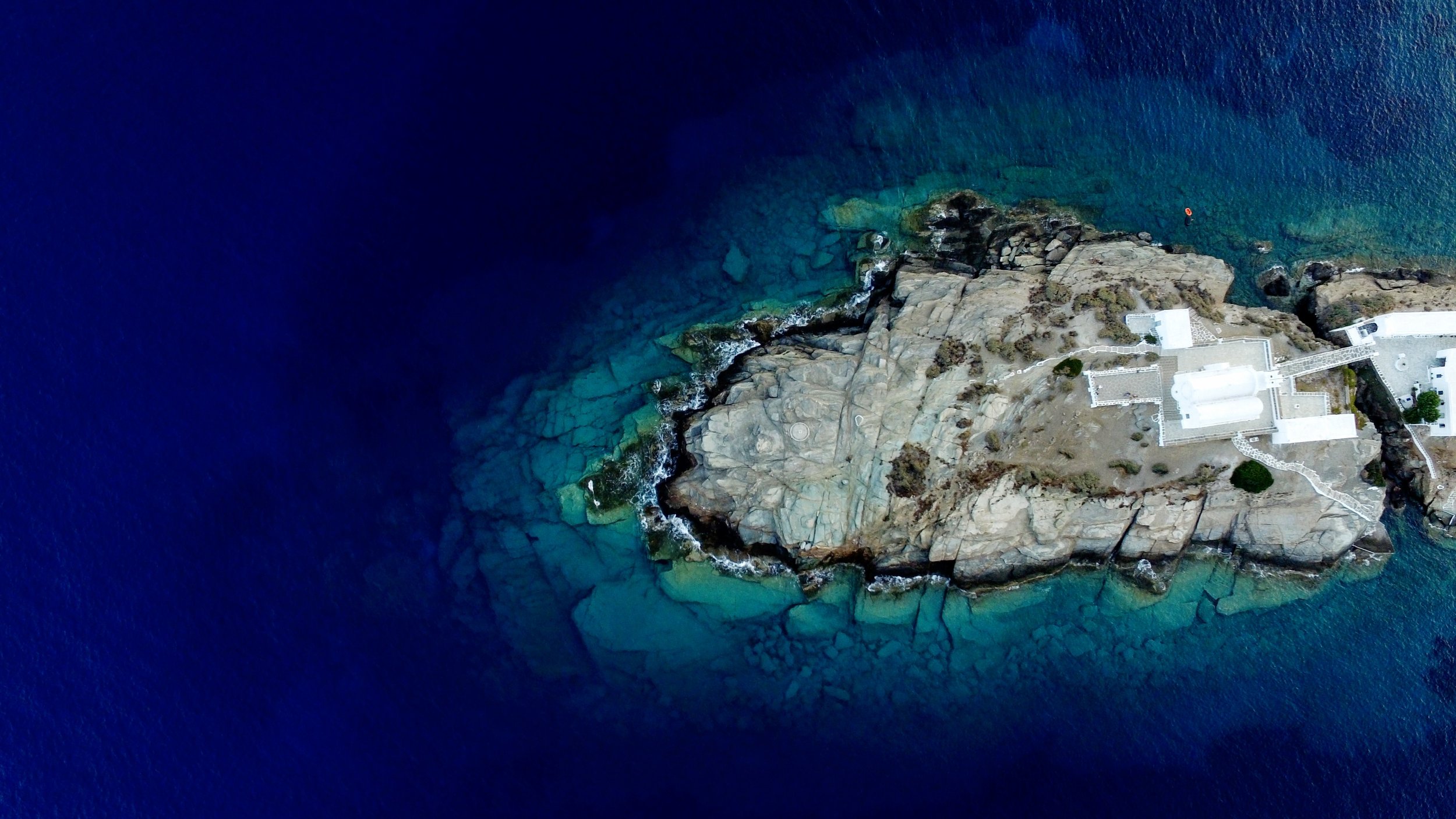 Aerial view of Chrysopigi church