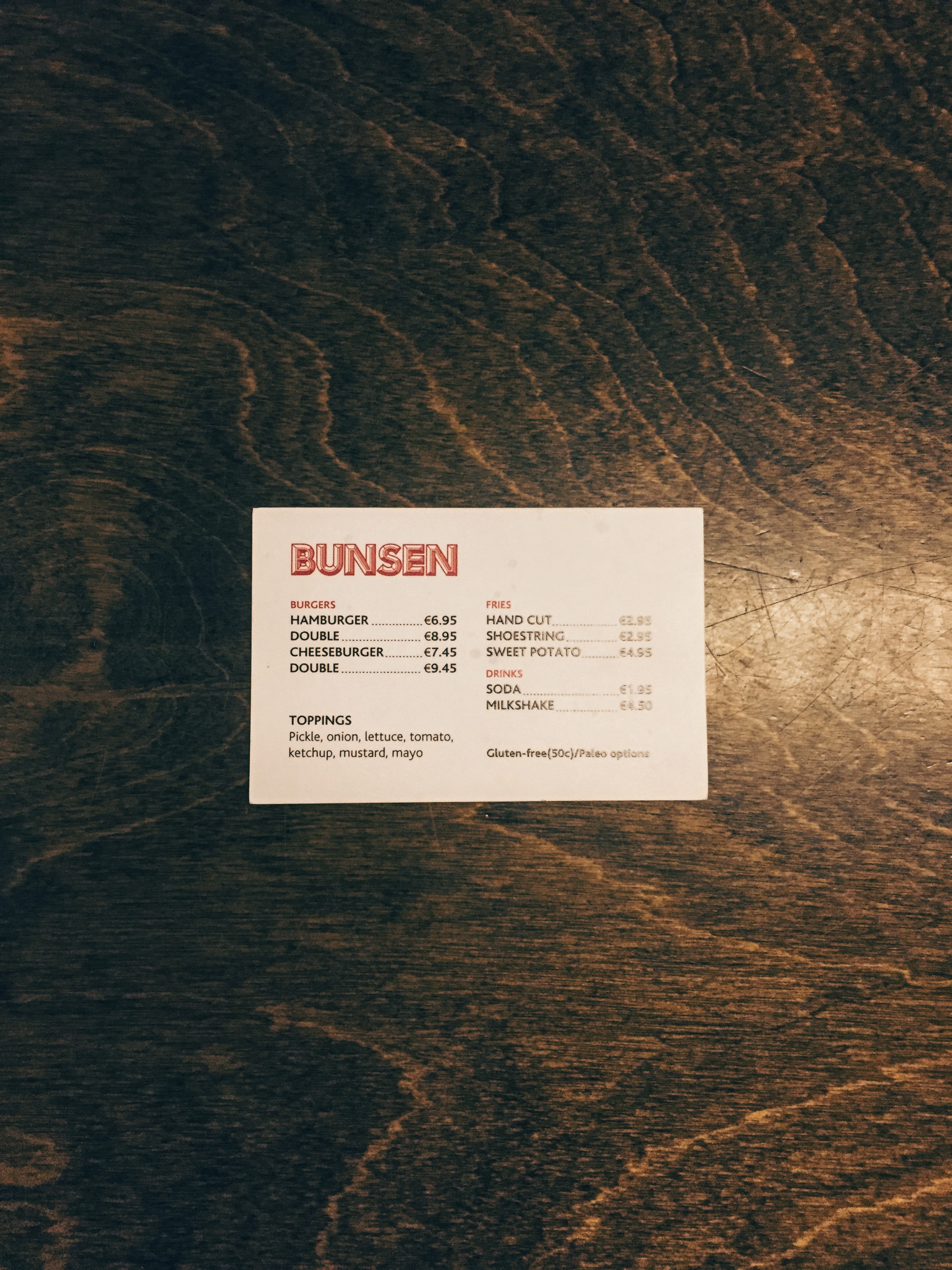 Dead simple menu. Don't miss out on all of the french-fries
