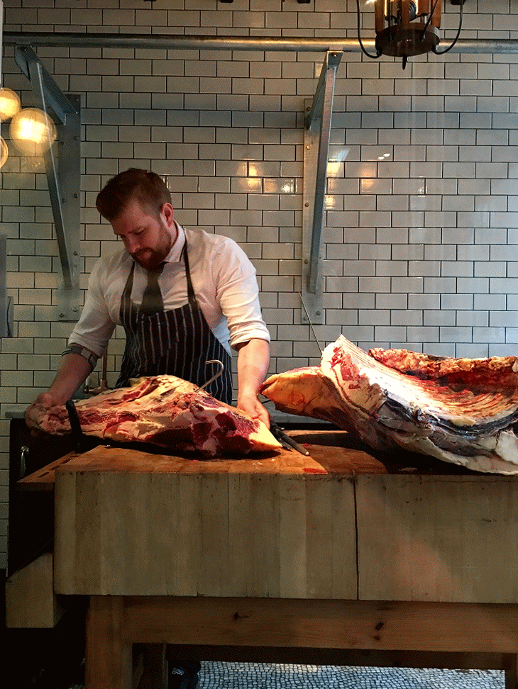 Butcher's chophouse at Flat Iron in Covent Garden