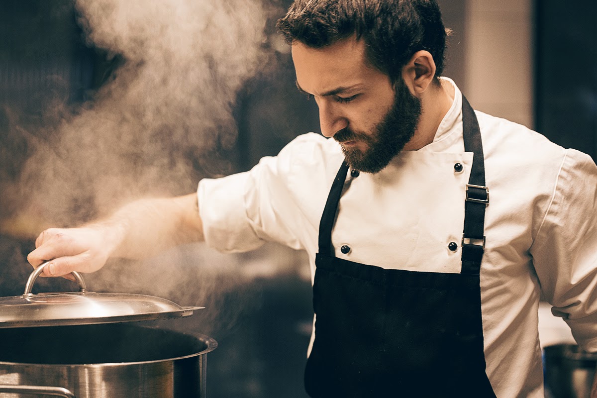 Chef Dimitris Tasioulas in the works