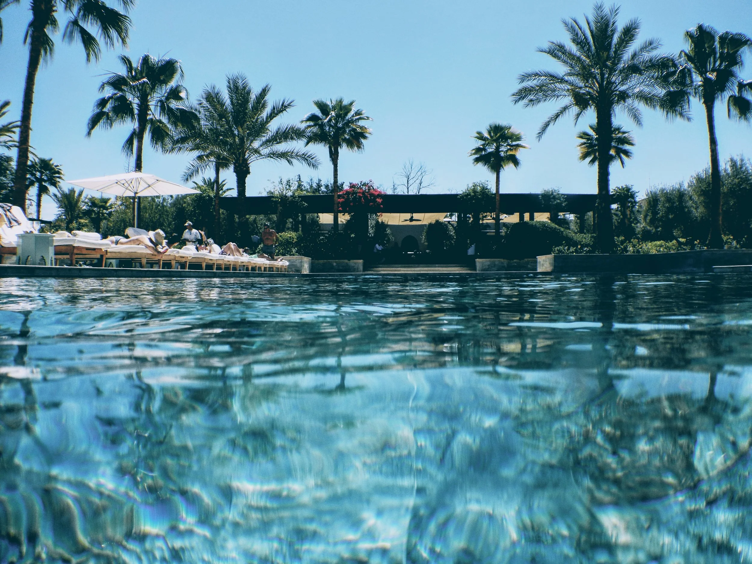 One of the swimming pools at the Four Seasons