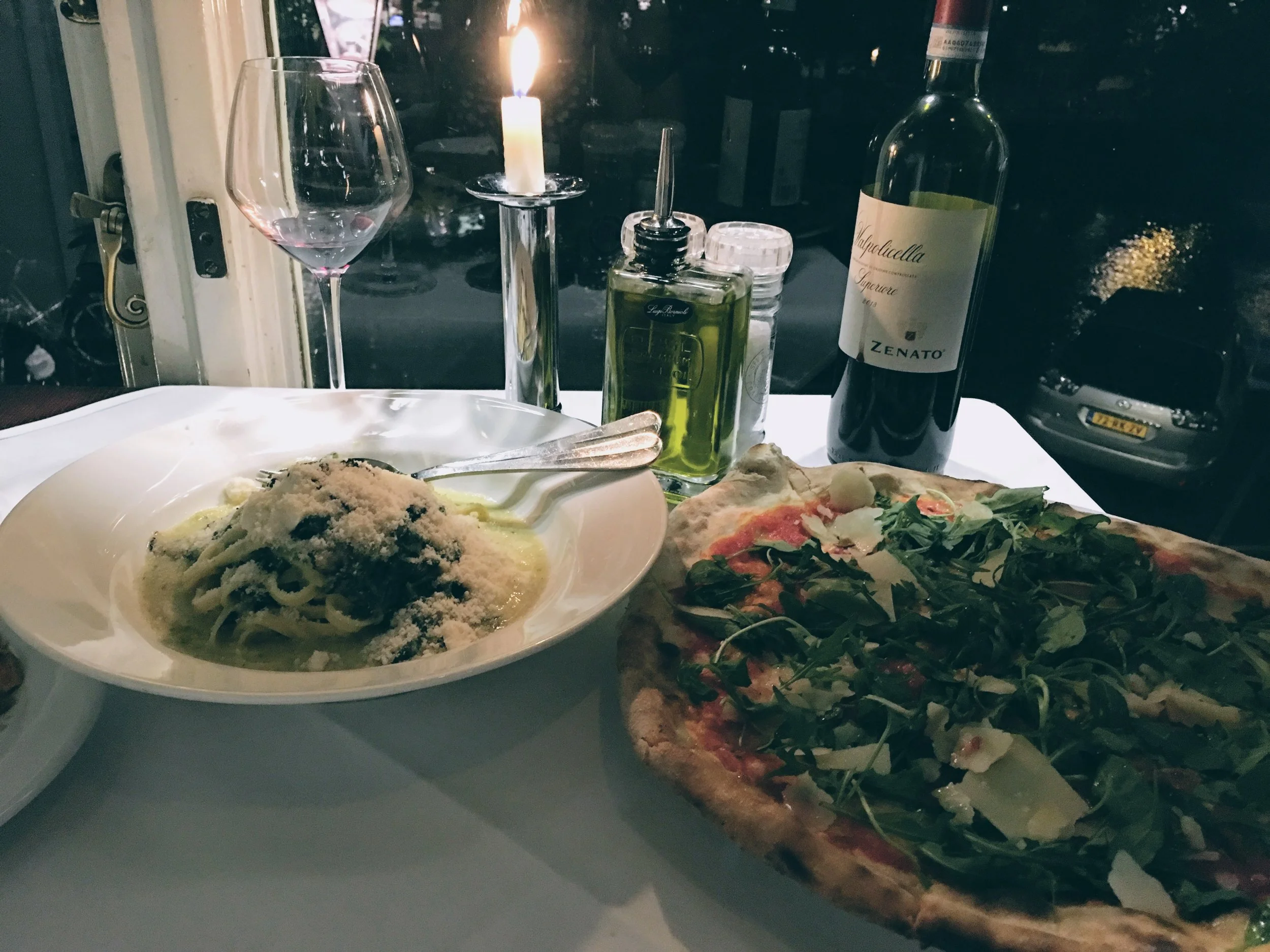 Pasta and pizza at Casa Di David