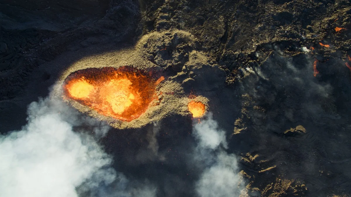 Piton de la fournaise volcano, by DroneCopters