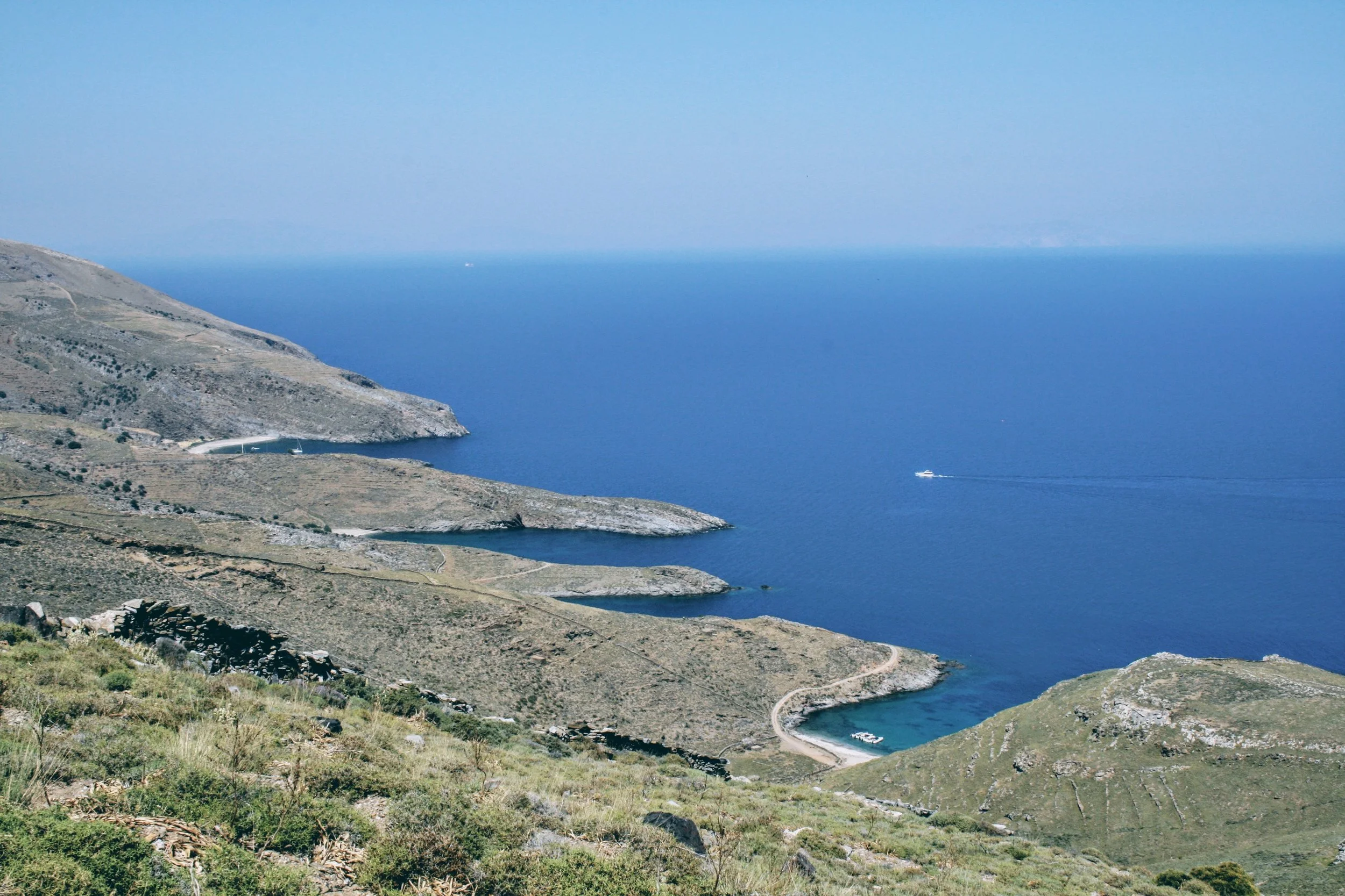 3 adjacent beaches (incl. Kaliskia beach) on the less explored part of the island