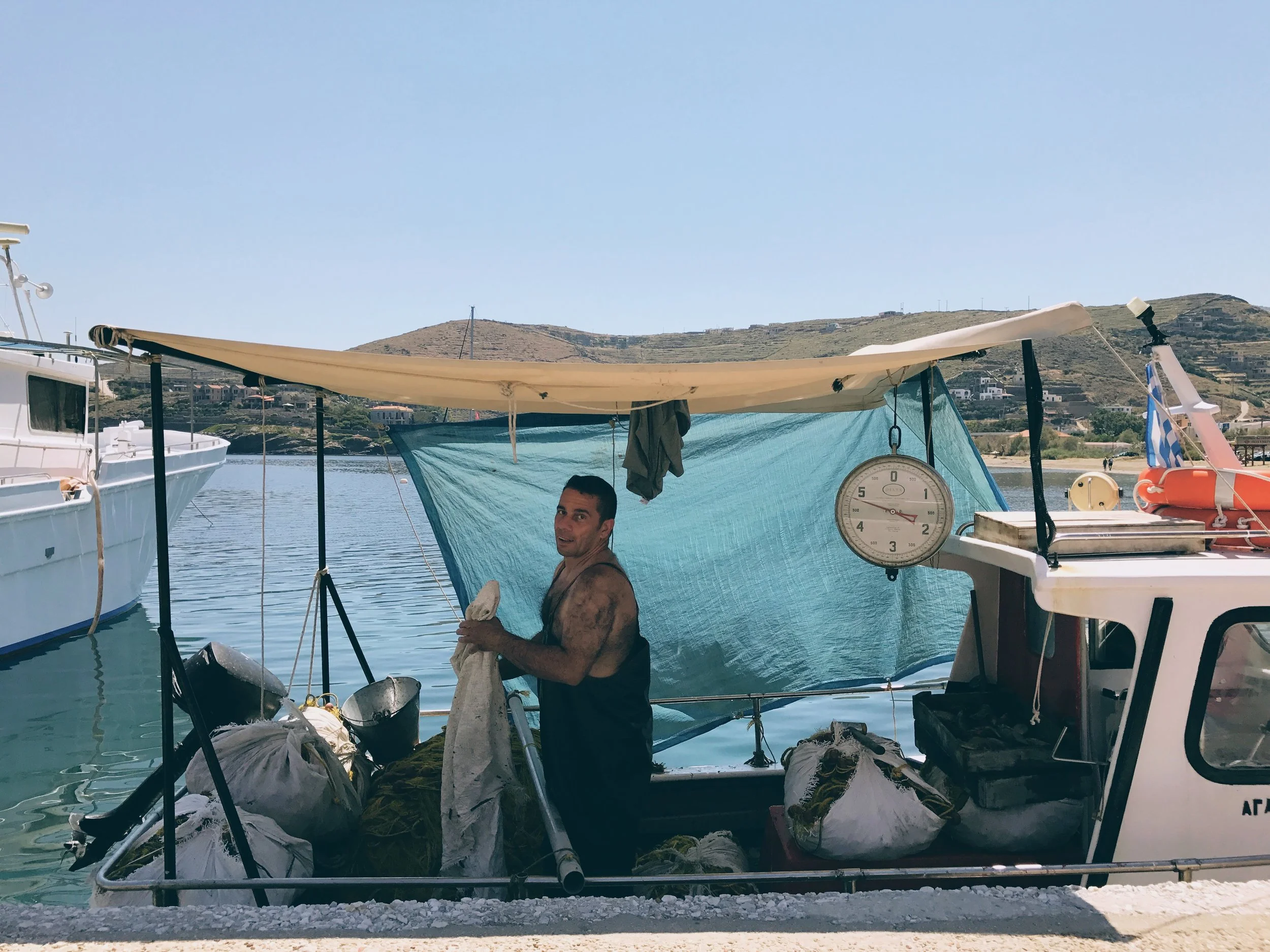 Fresh catch every morning in Kea port