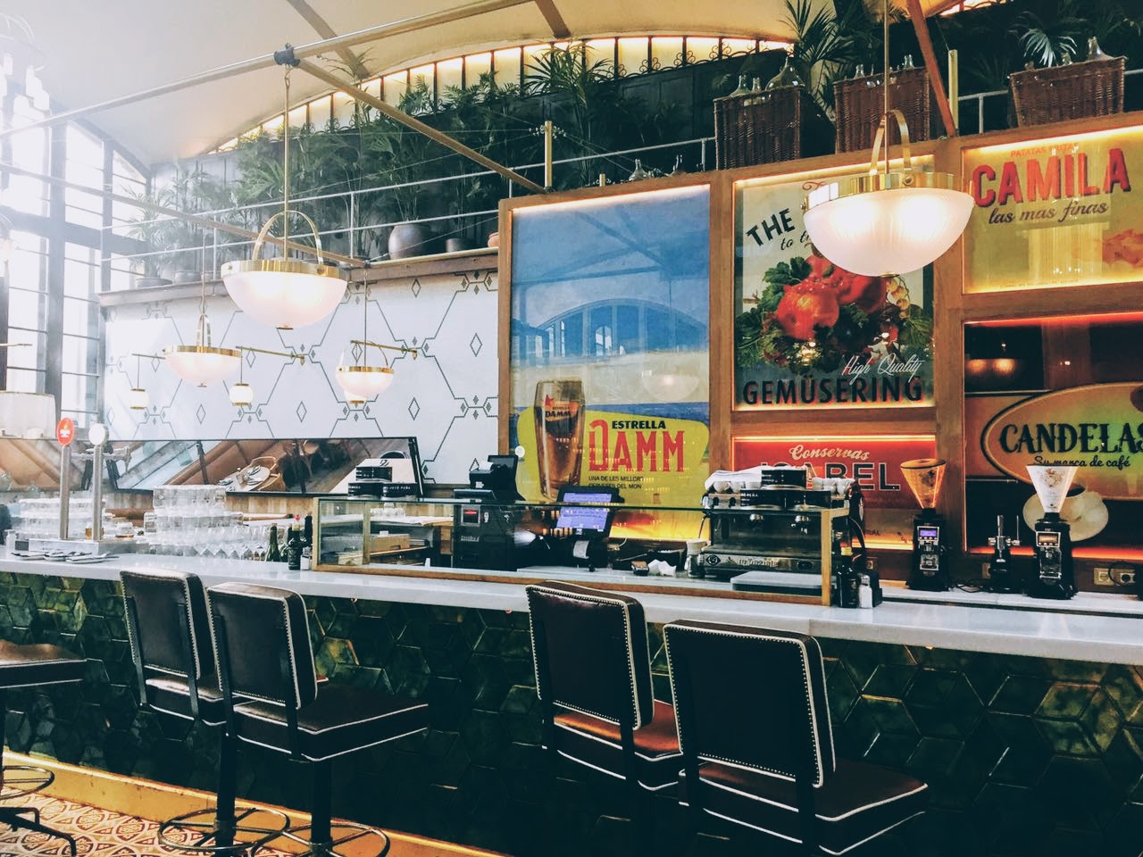 Fancy bar at El National restaurant