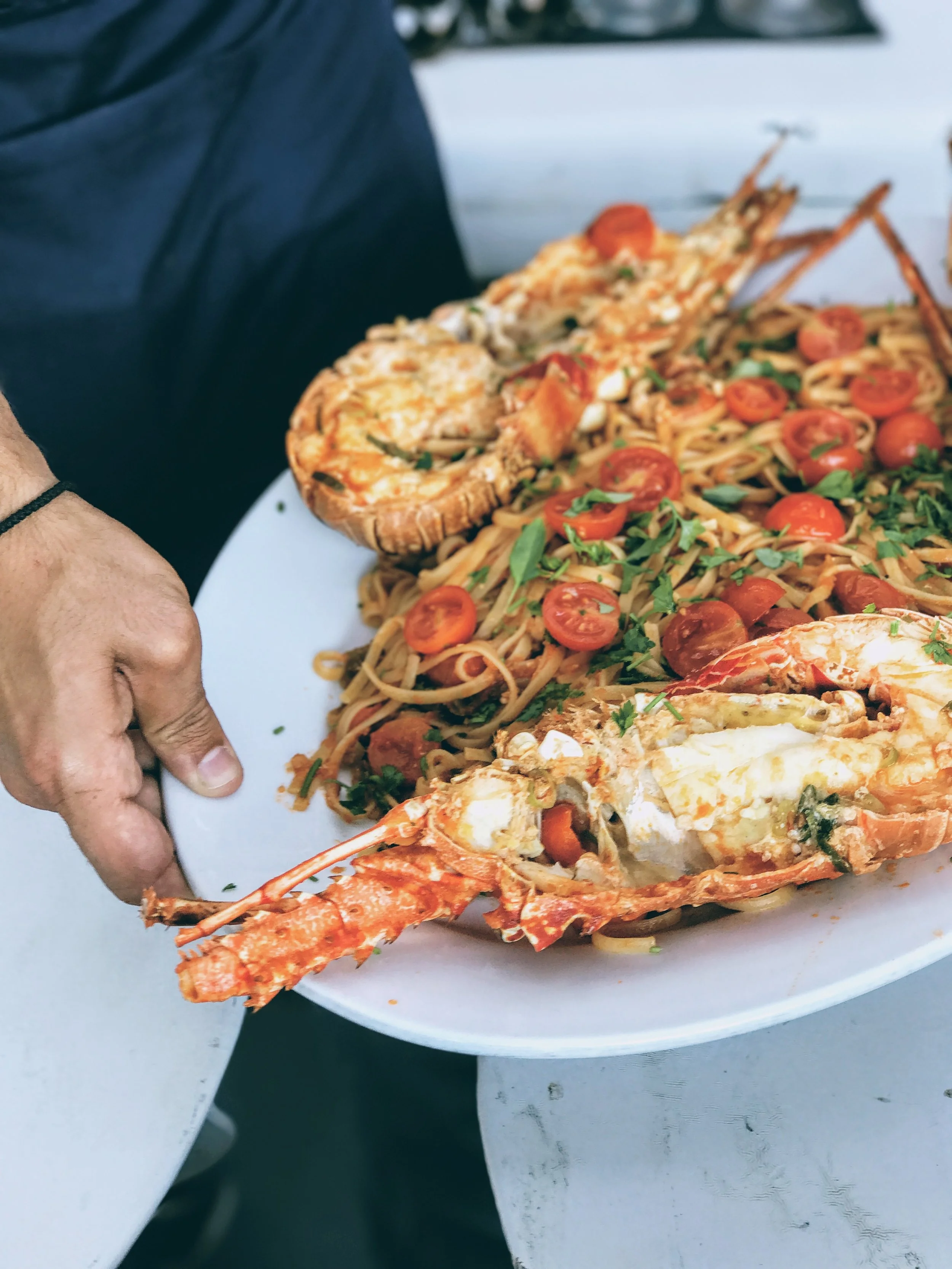 Lobster pasta, chef's top recommendation