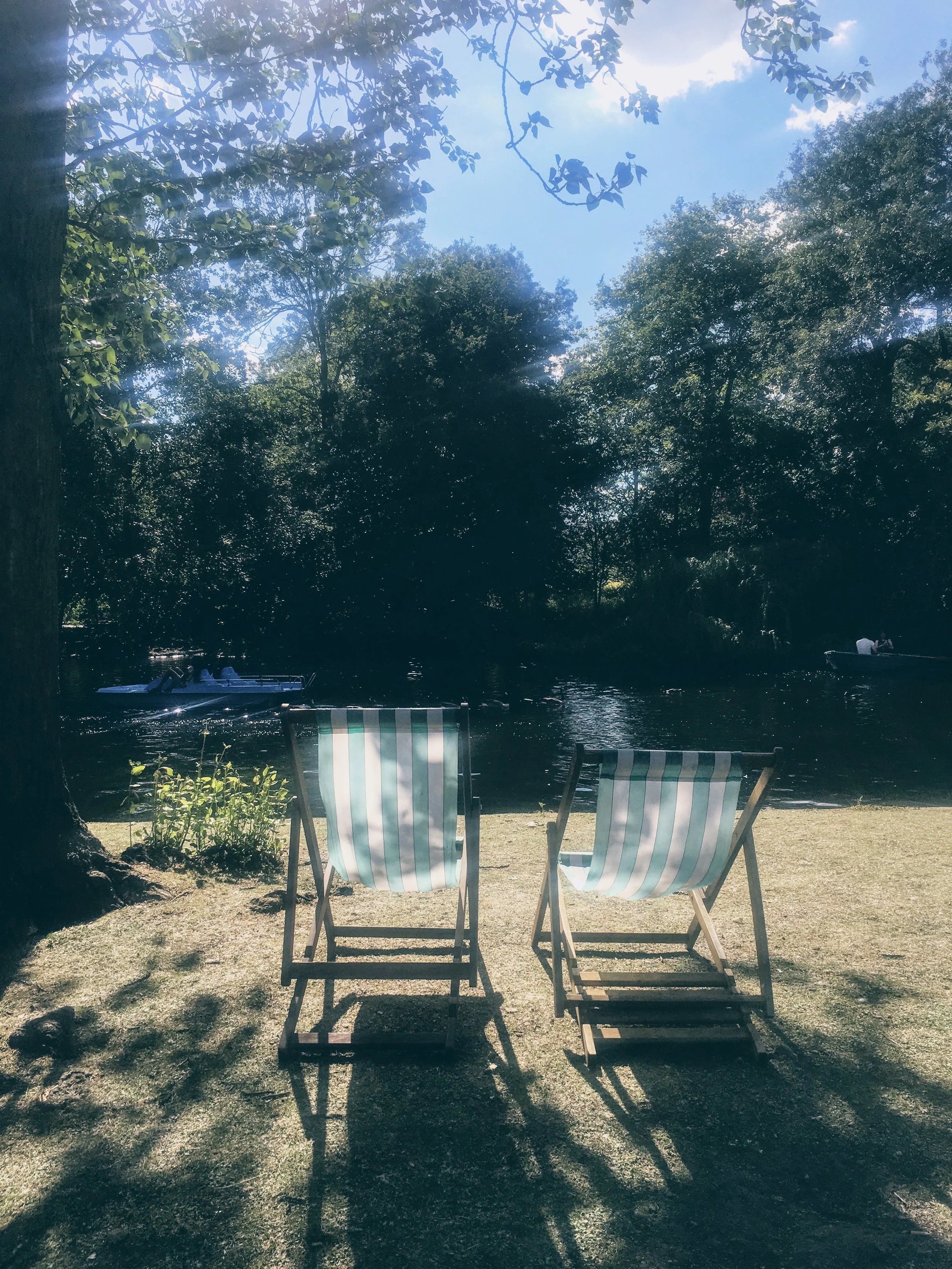 Deck chairs at Regent's Park