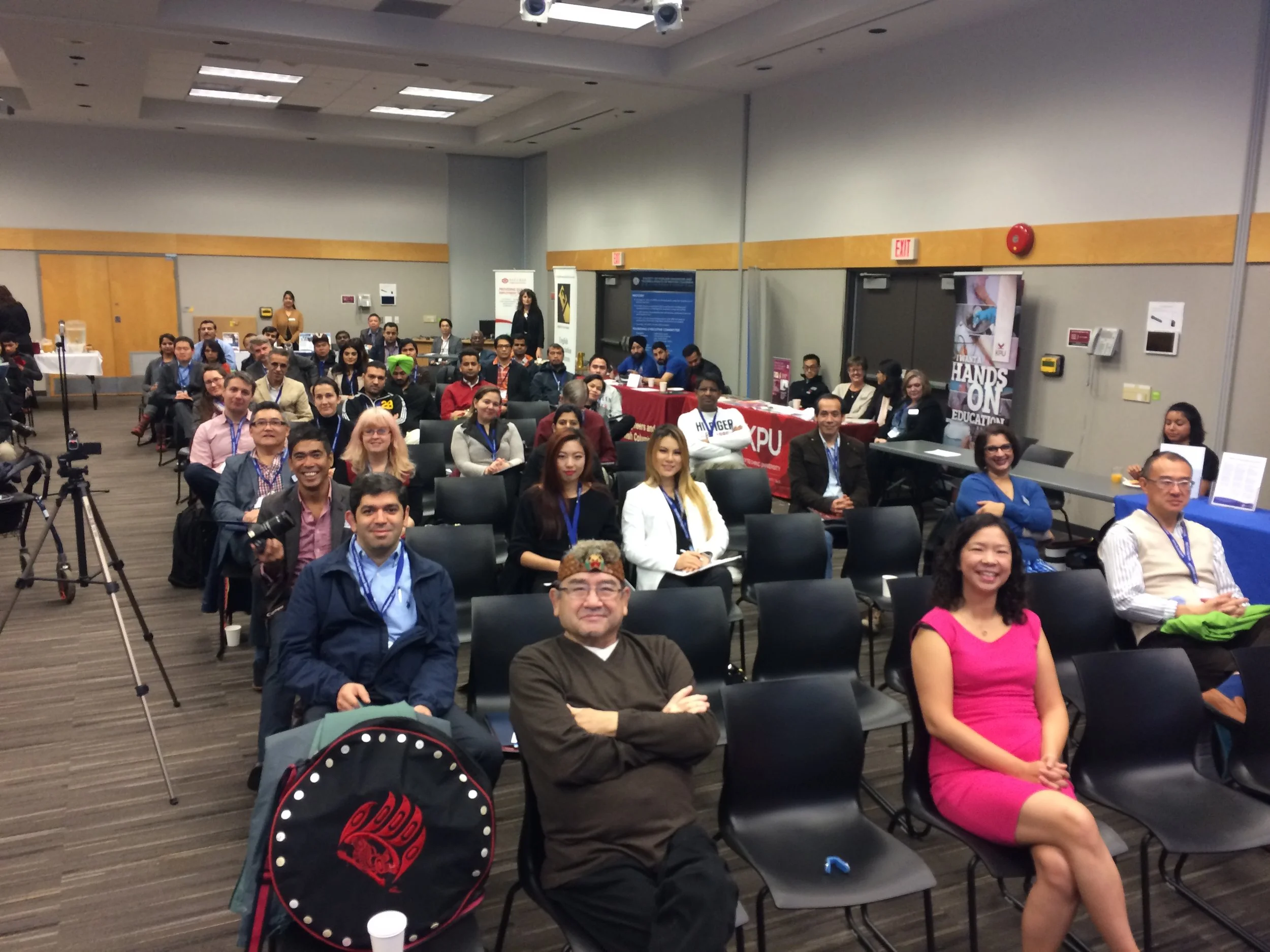 FRONT ROW (LEFT TO RIGHT): ELDER LEKEYTEN (KPU’s Elder in Residence), Susan Liu Woronko, DIVERSEcity Community Resources Society. 