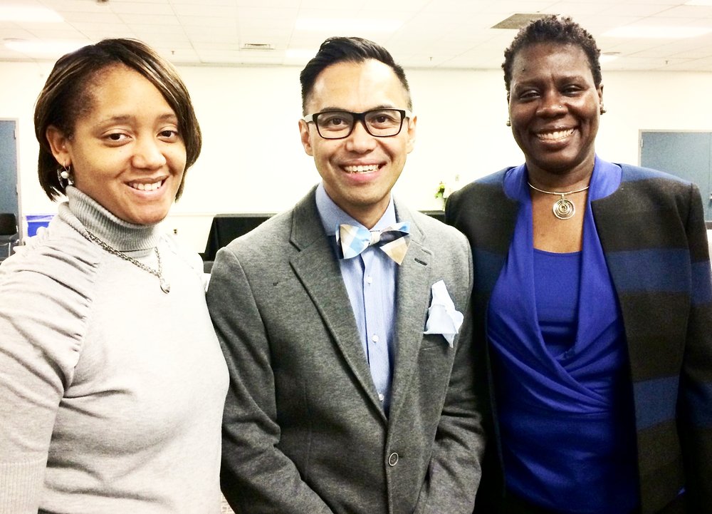 L to R: Dana Perry, Alden E. Habacon, Dr. Carol Henderson, Vice Provost for Diversity