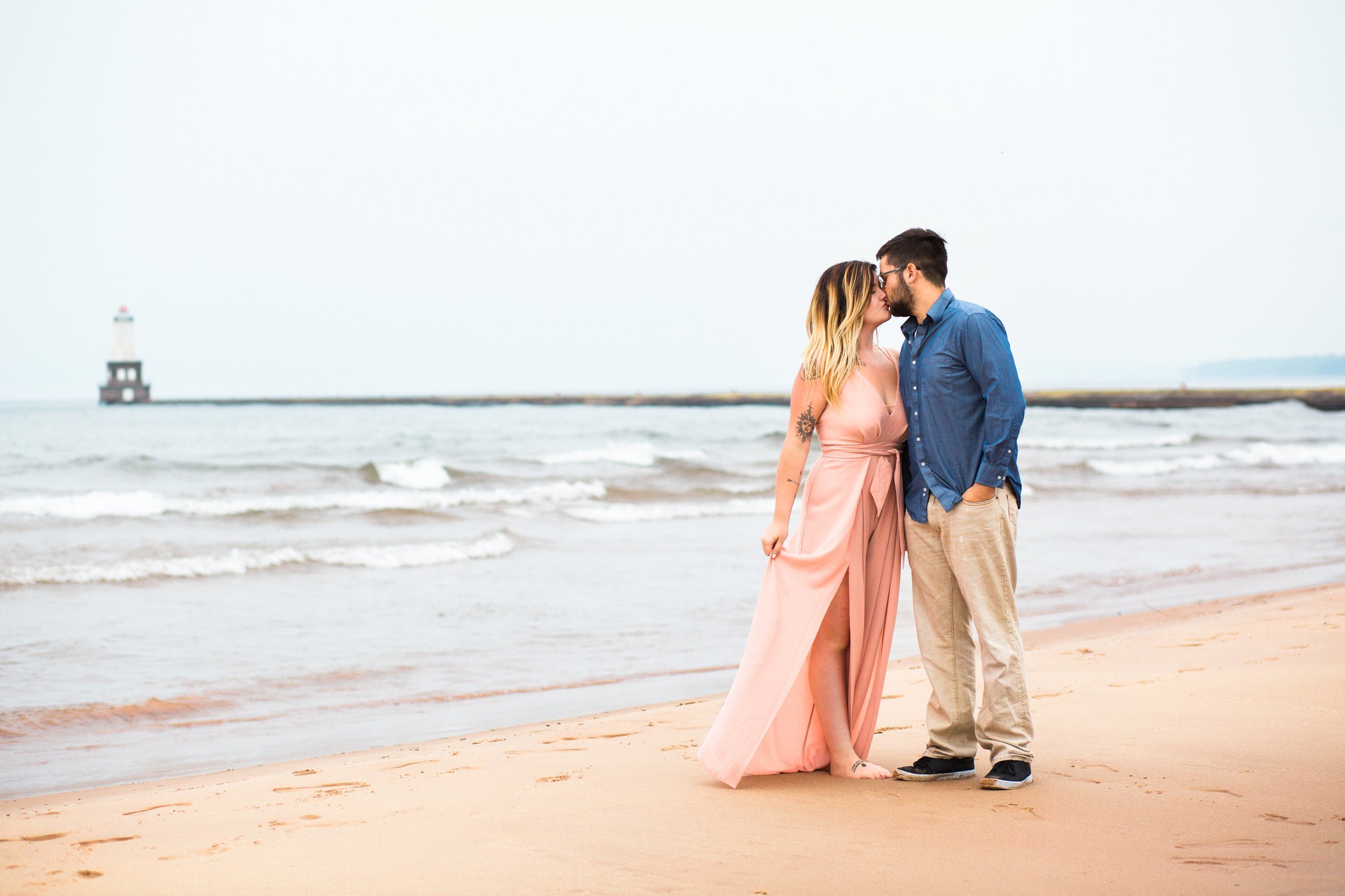 Lake Superior White City Beach Upper Michigan Engagement Photo Session by Seattle Engagement Photographer Janelle Elaine Photography.jpg