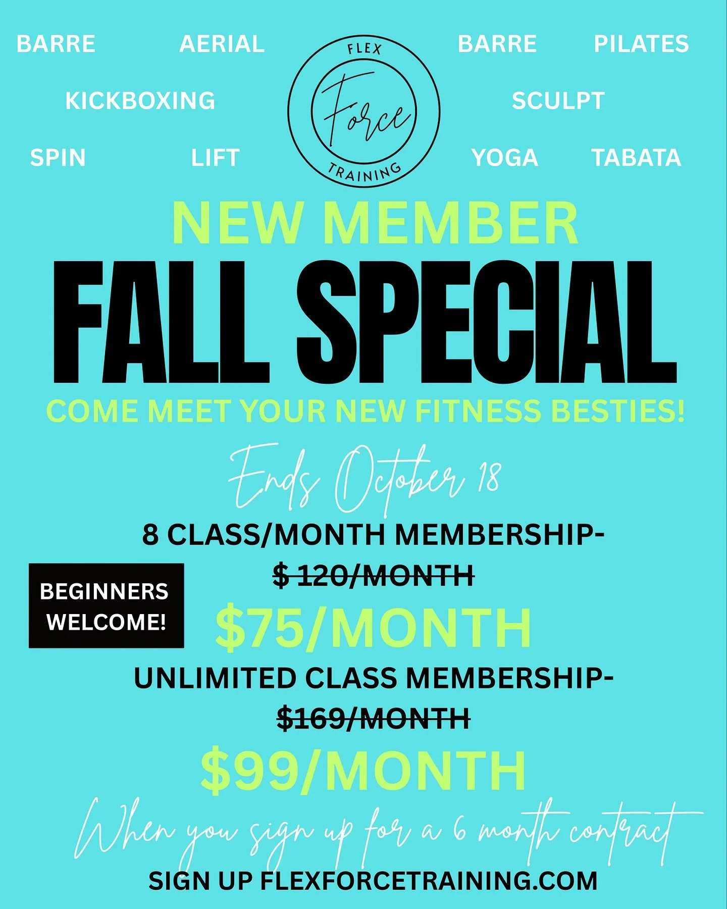 New member fall special: Visit our website and purchase this on our homepage ✨ Sign up before October 18th👆🏼

Note: small group is not included in this membership. 

#buckscountyfitness #fitness #workout