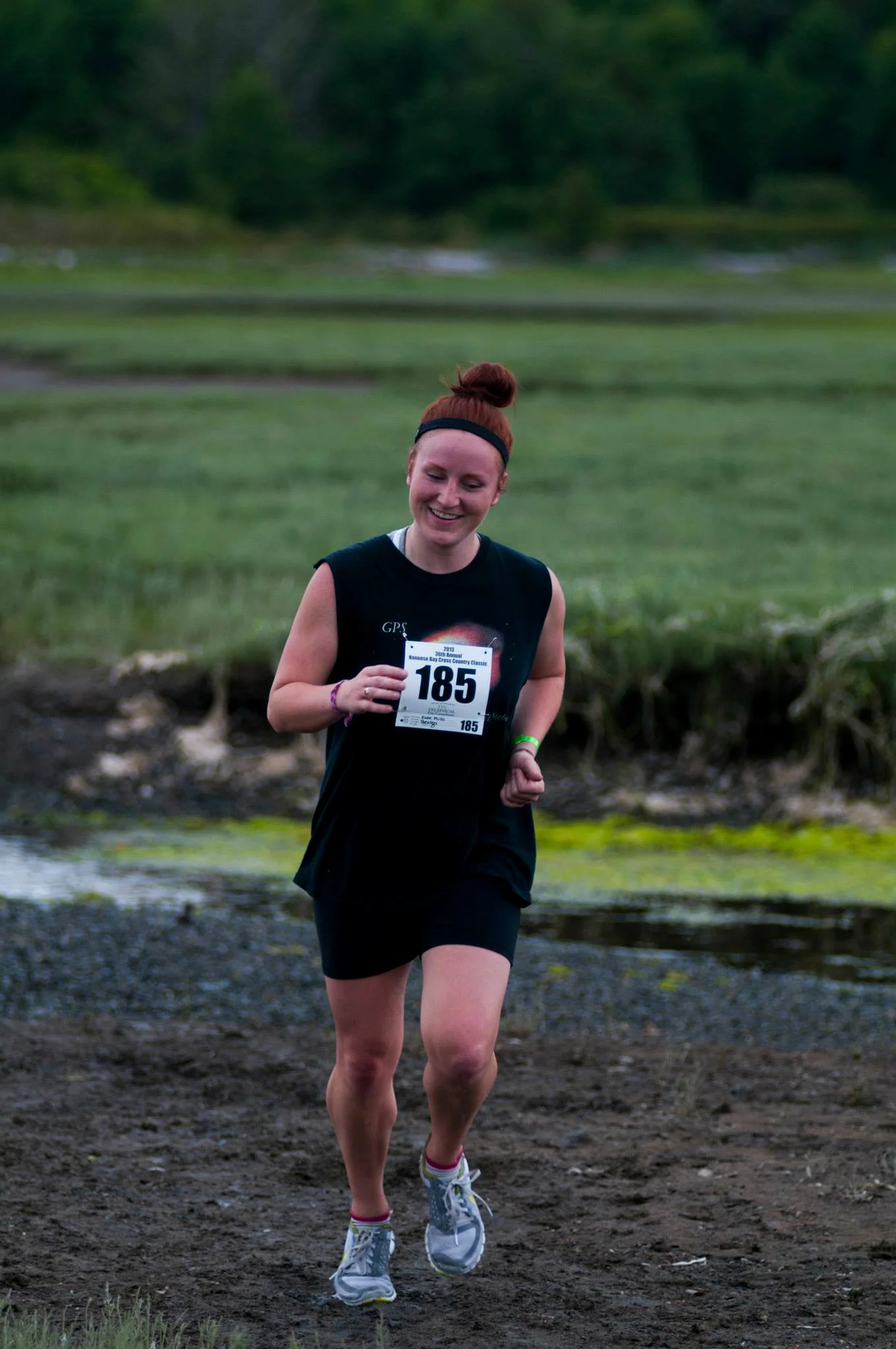 my first 5K run.. hence why I look like I'm dying. But... just look at dat CALF.... way better than Eric's!