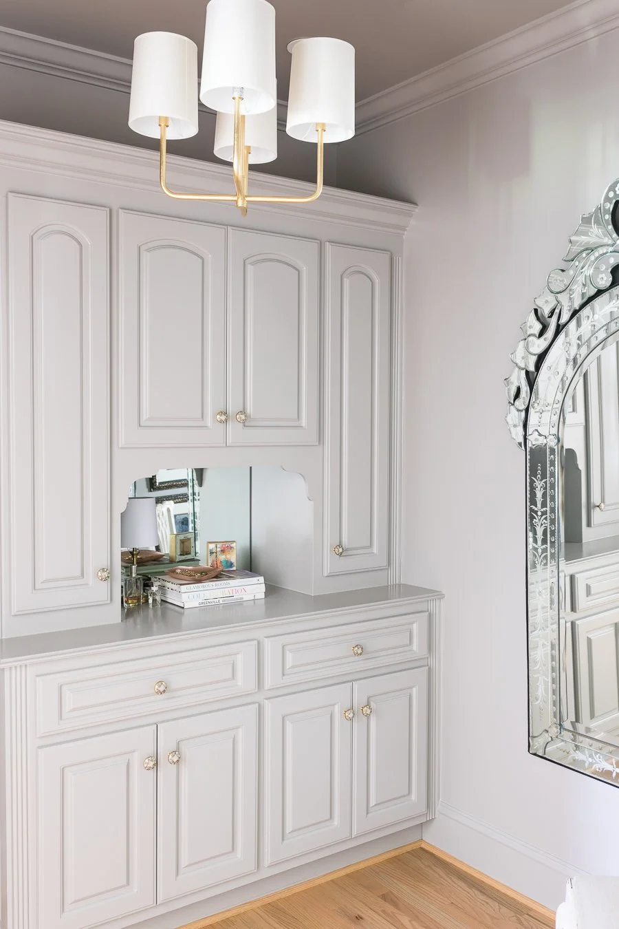 This is the vestibule created that was once HIS closet off HIS bathroom.