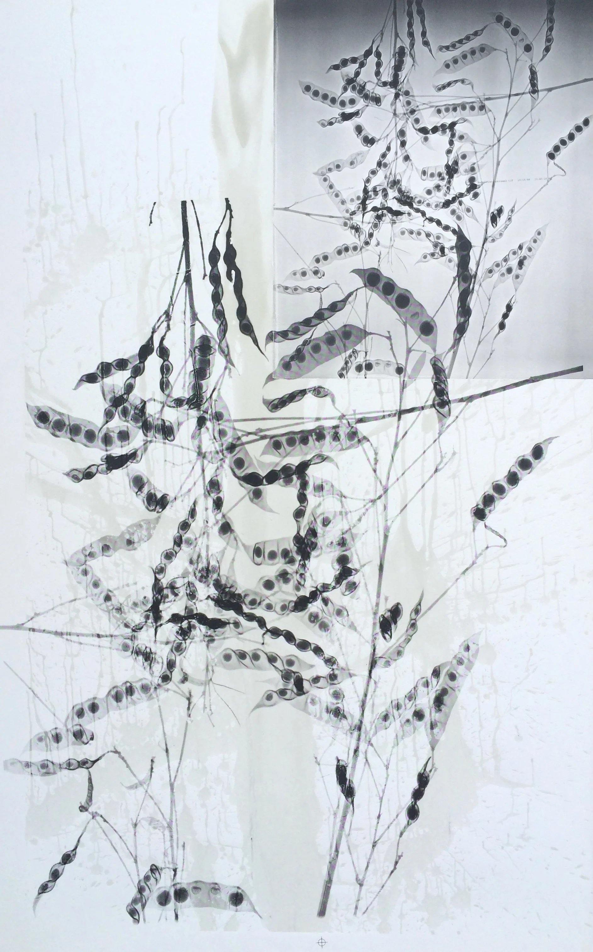 Cidade Baixa , inkjet, pigment dispersion, silk screen on canvas, 65" x 40.5"