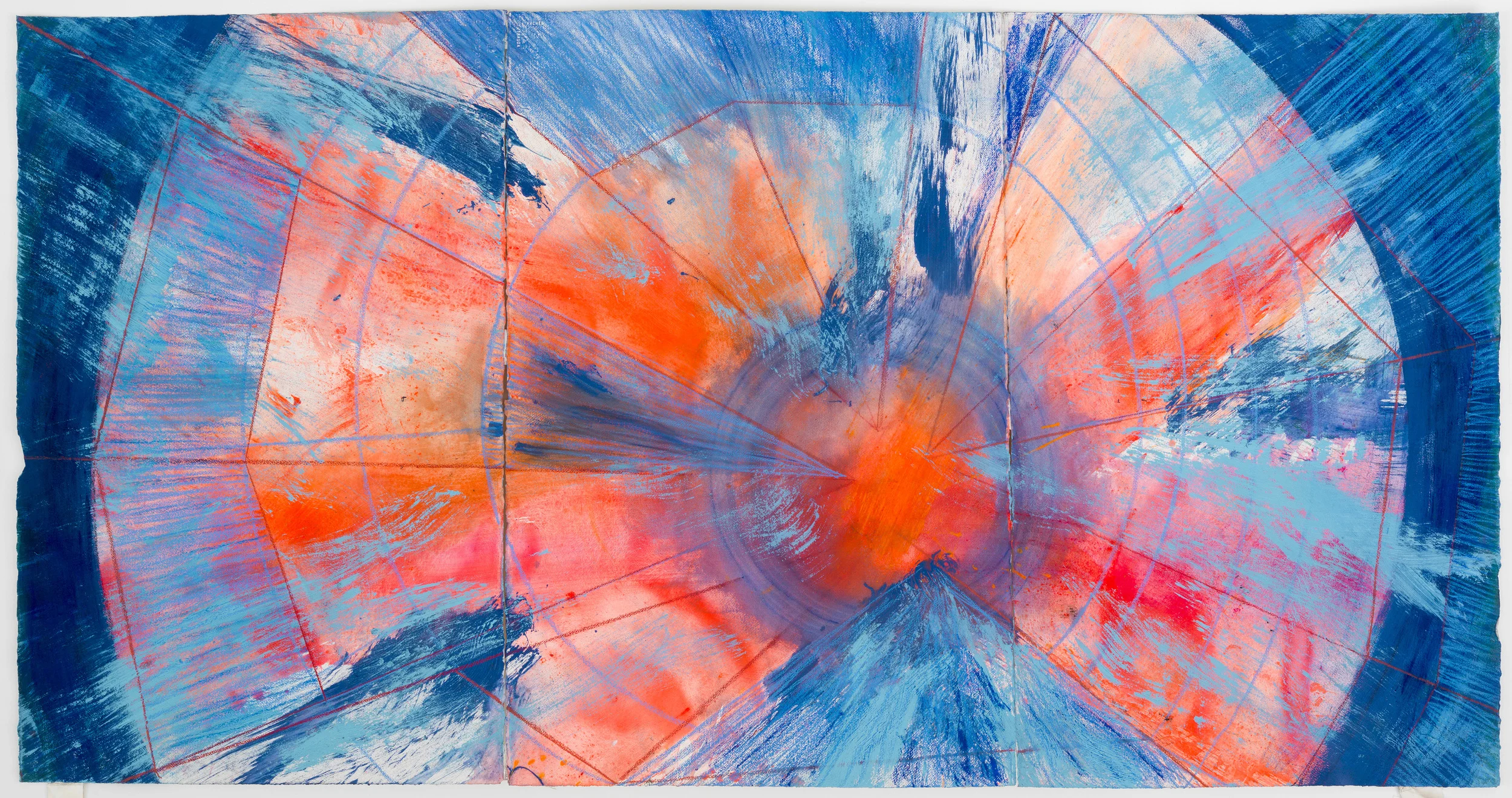  Steven Kinder, Untitled (B3-15), oil, pastel and conte crayon on rag paper, 40 1/2" x 78", SOLD 