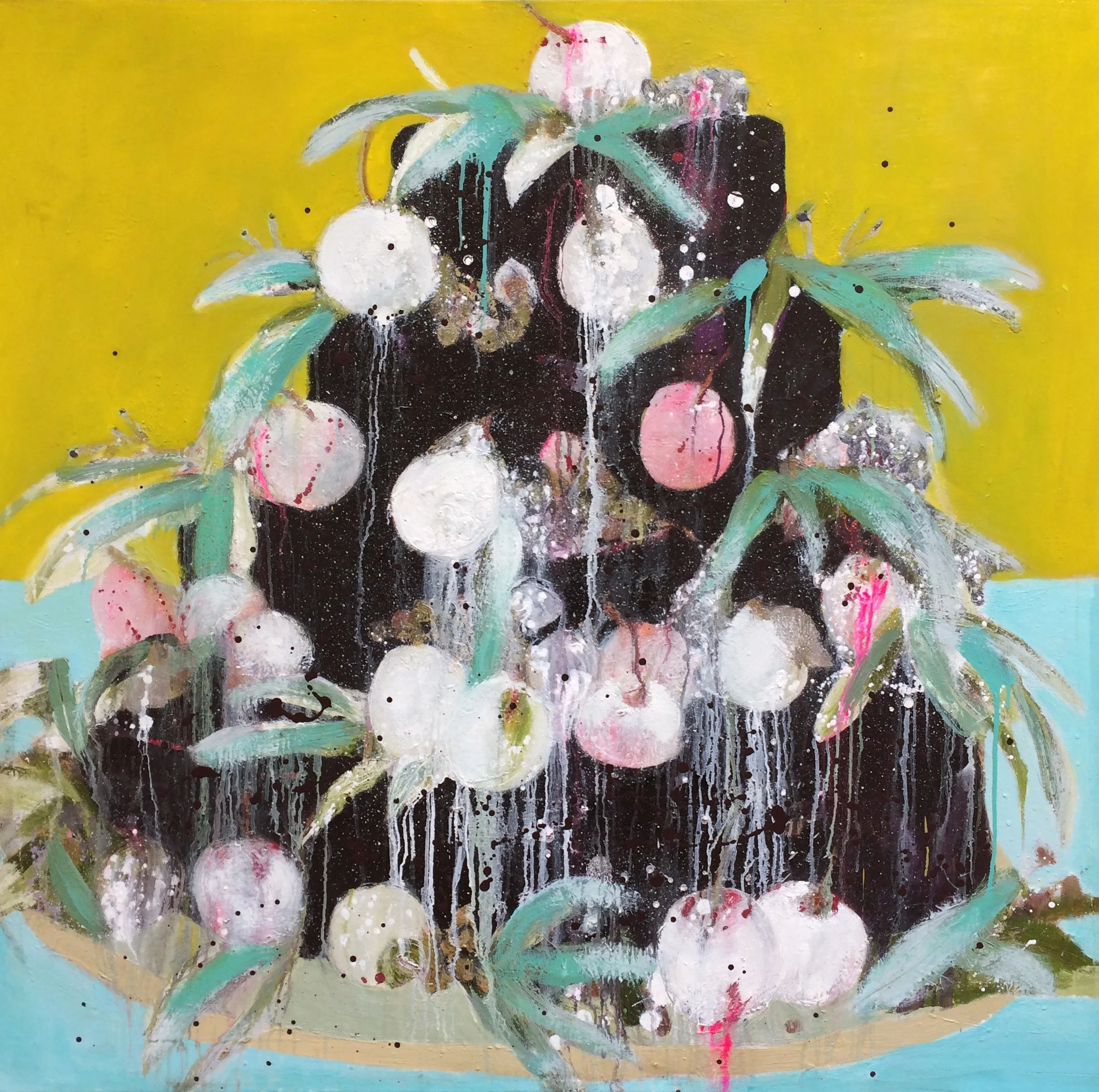 Melora Griffis, Mommy Cake, oil & acrylic on canvas, 44" x 45"