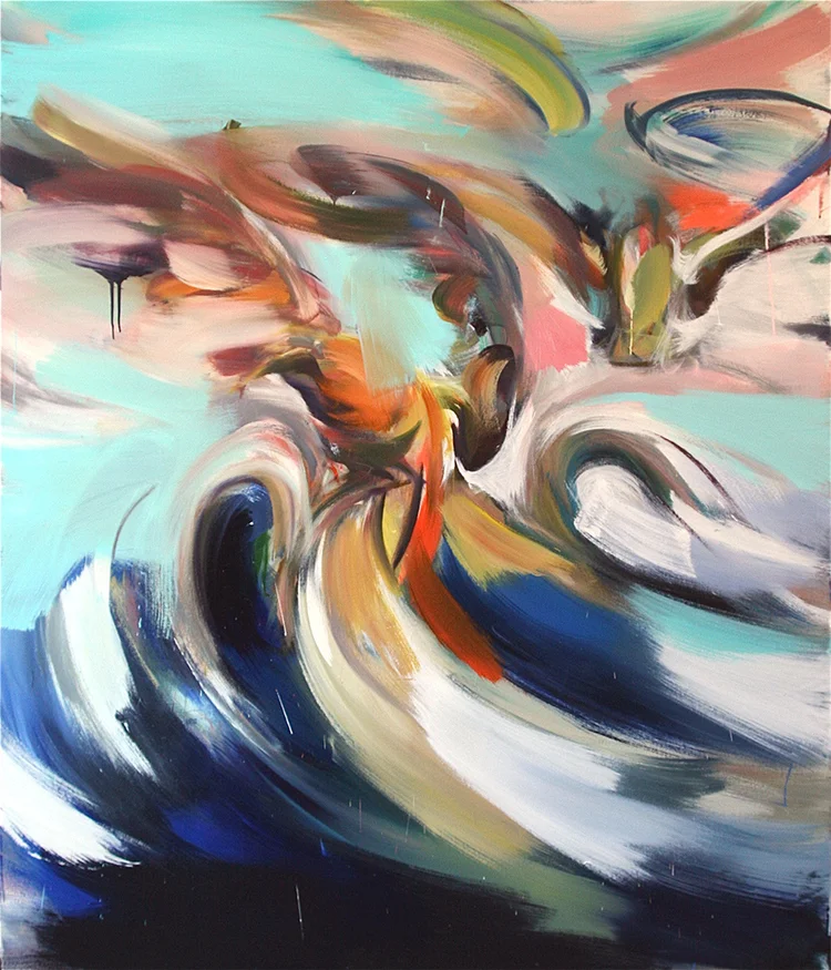 Suzanne Unrein, Sit! , oil on canvas, 76" x 64"