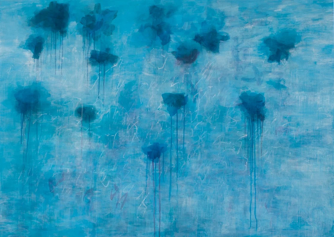  Margaret Garrett,  Journal (by the sea) , acrylic on linen, 43" x 61" 