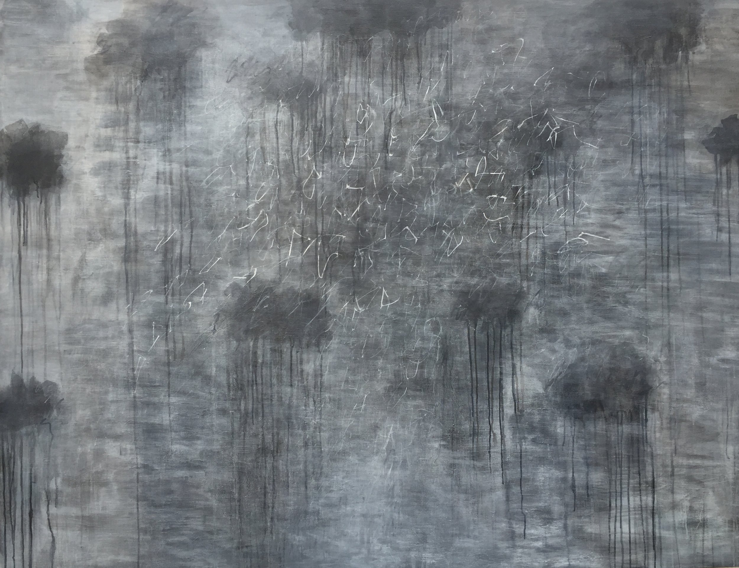  Margaret Garrett, SOLD,  Journal 7.17.17 , acrylic on linen, 51" x 66" 