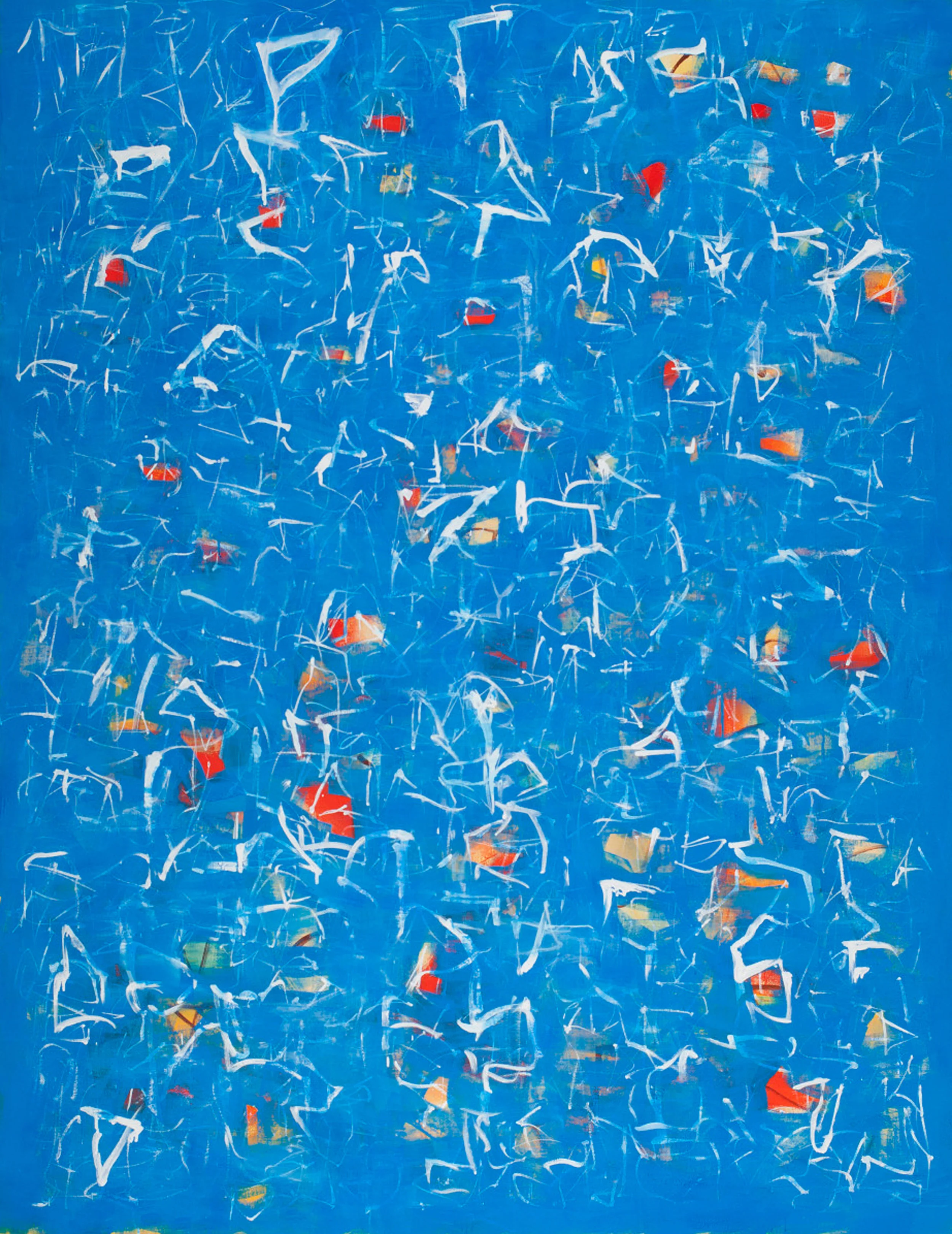  Margaret Garrett,  writ in water , acrylic on linen, 66" x 51" 