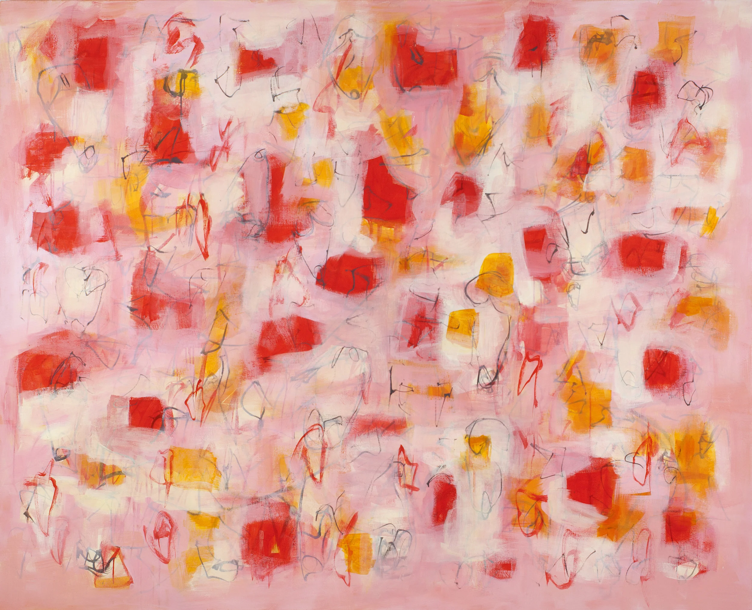  Margaret Garrett,  Safety , acrylic on linen, 64" x 70" 