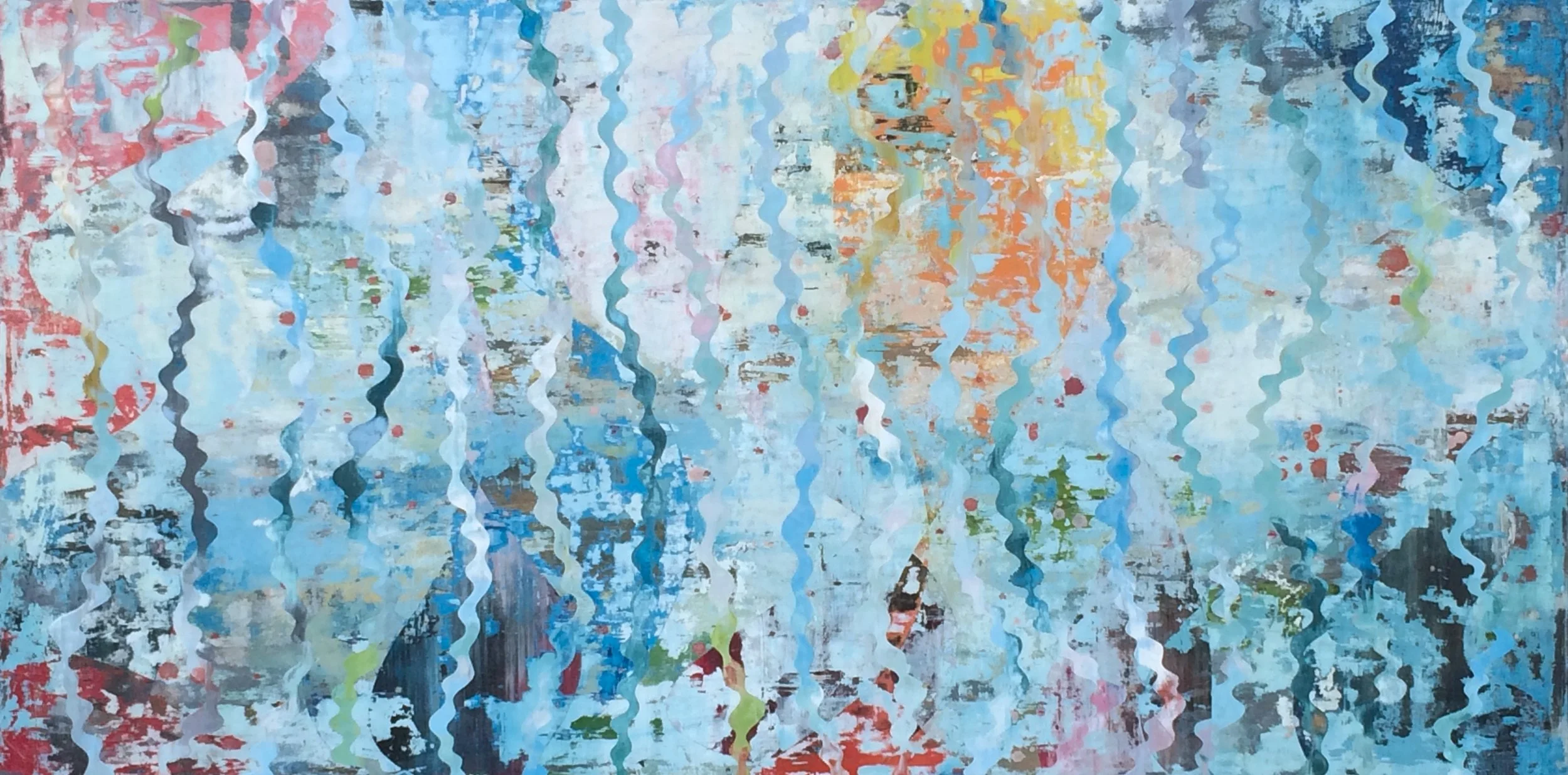  Perry Burns,  Water Fossil , oil on canvas, 36" x 72", SOLD 