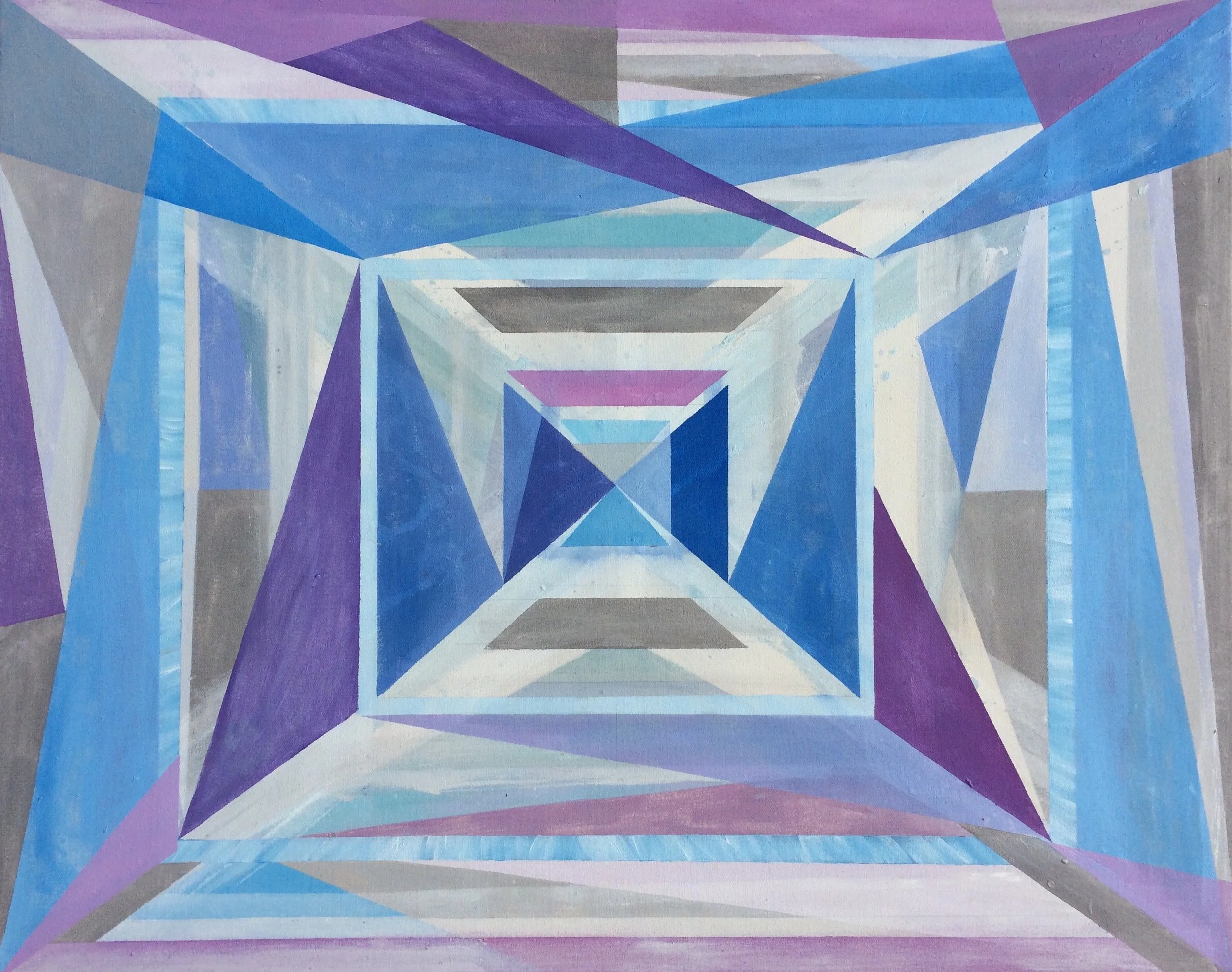  Steven Kinder,  G-81-17 , Acrylic and pigment on canvas, 40" x 50" 