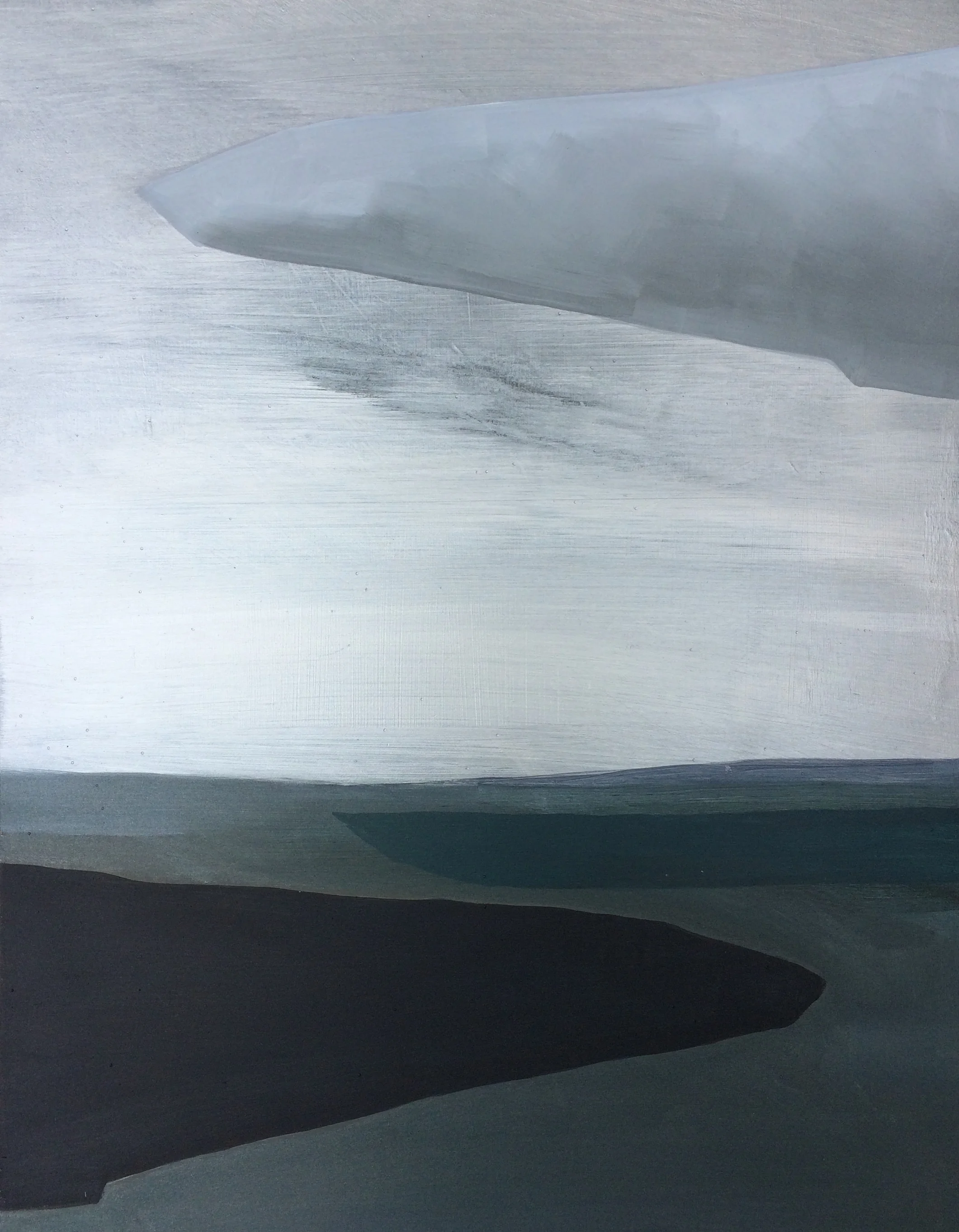  Nuala Clarke,  As Above so Below , acrylic on board, 18" x 14", SOLD 