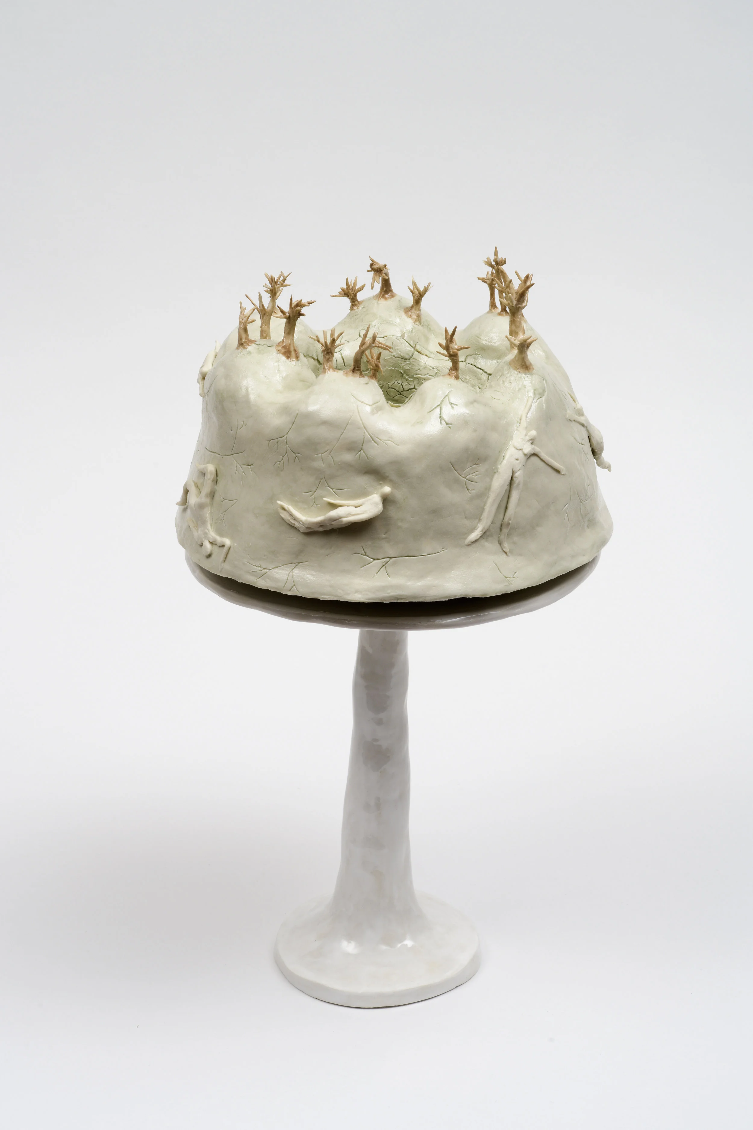 Monica Banks, Depilated , glazed English porcelain, 13” x 7” d