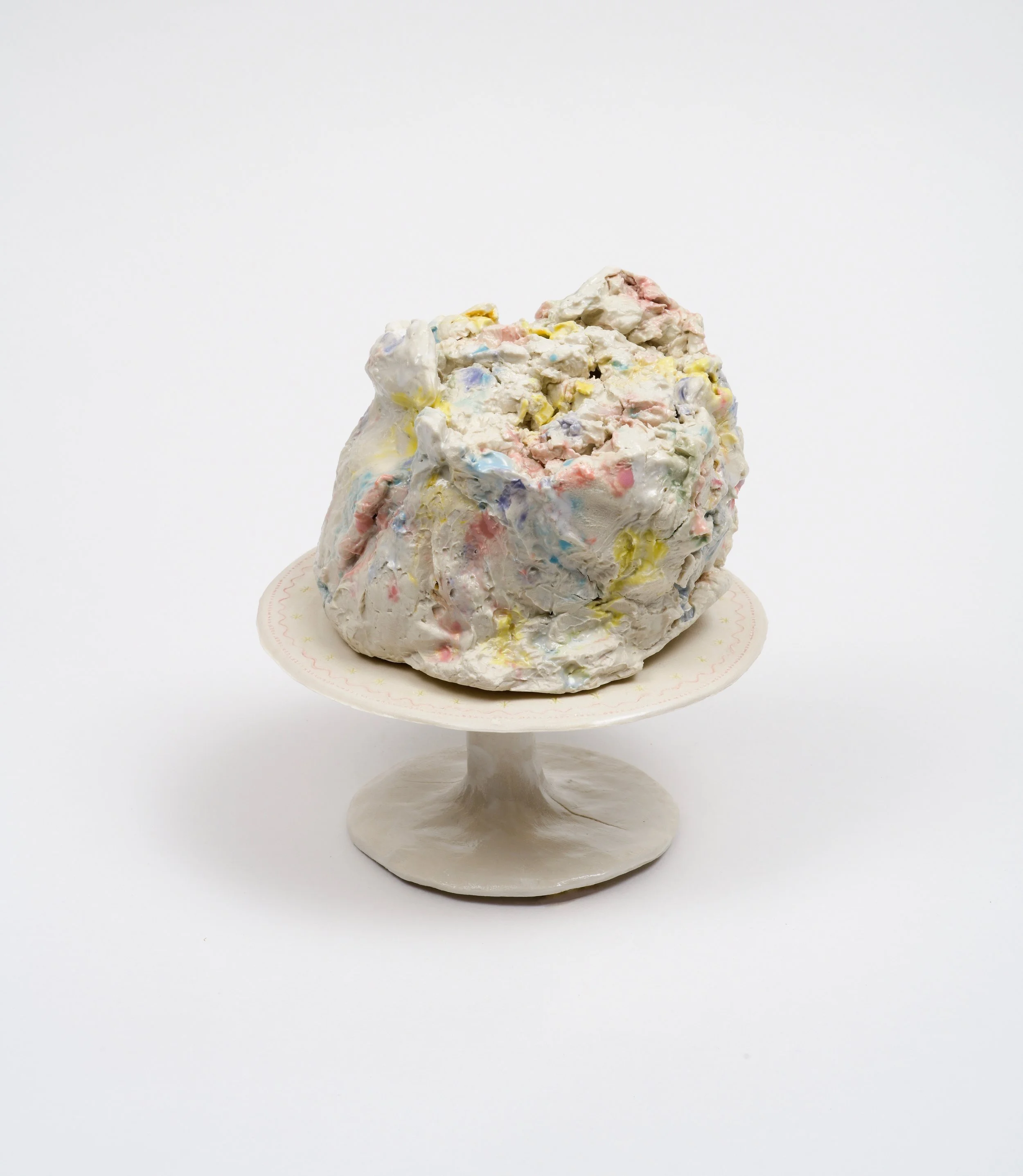Monica Banks, Organization , glazed English porcelain, 7 1/2” x 6 1/2” d