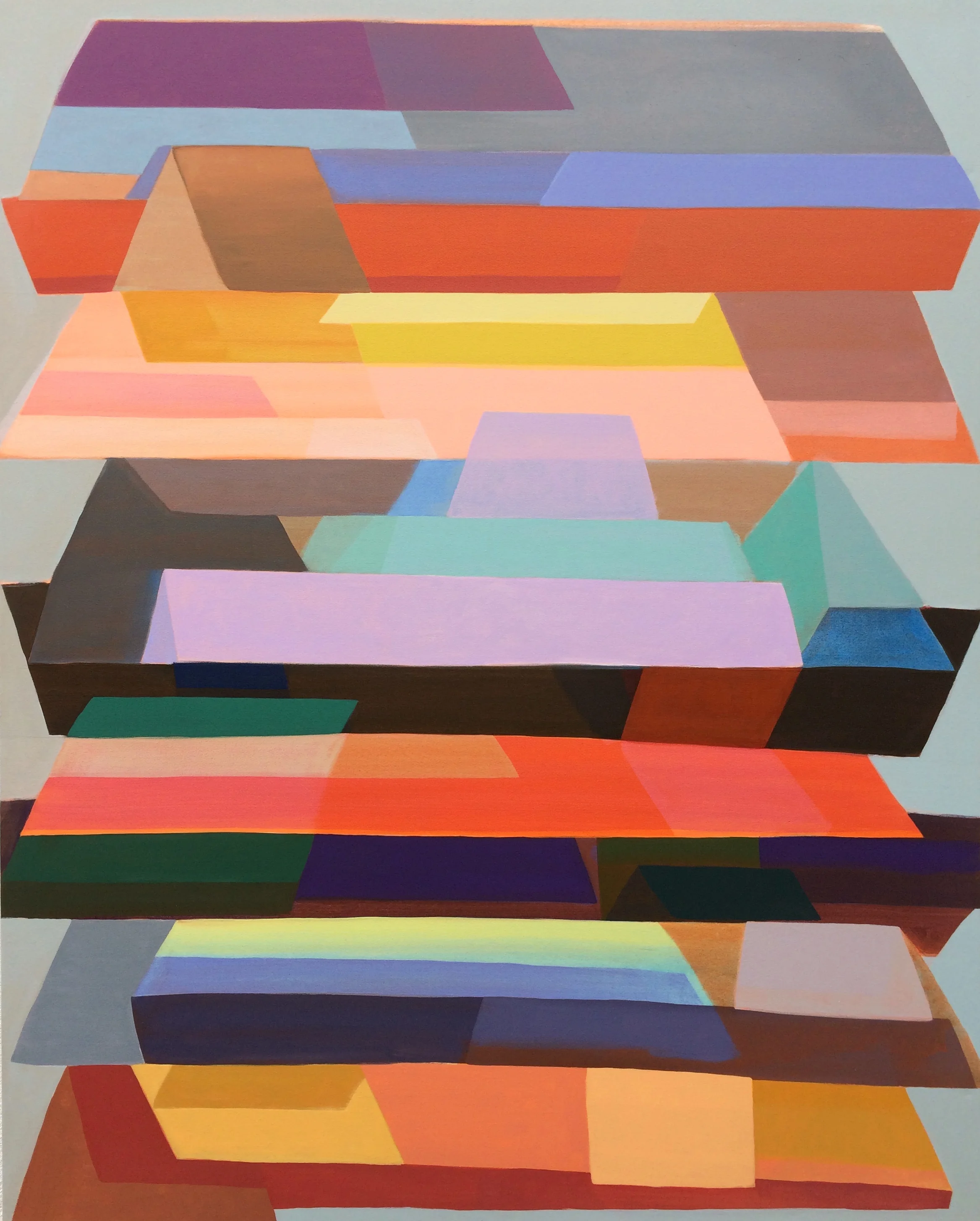 Gus Yero, The Poet , acrylic on canvas, 60" x 48"