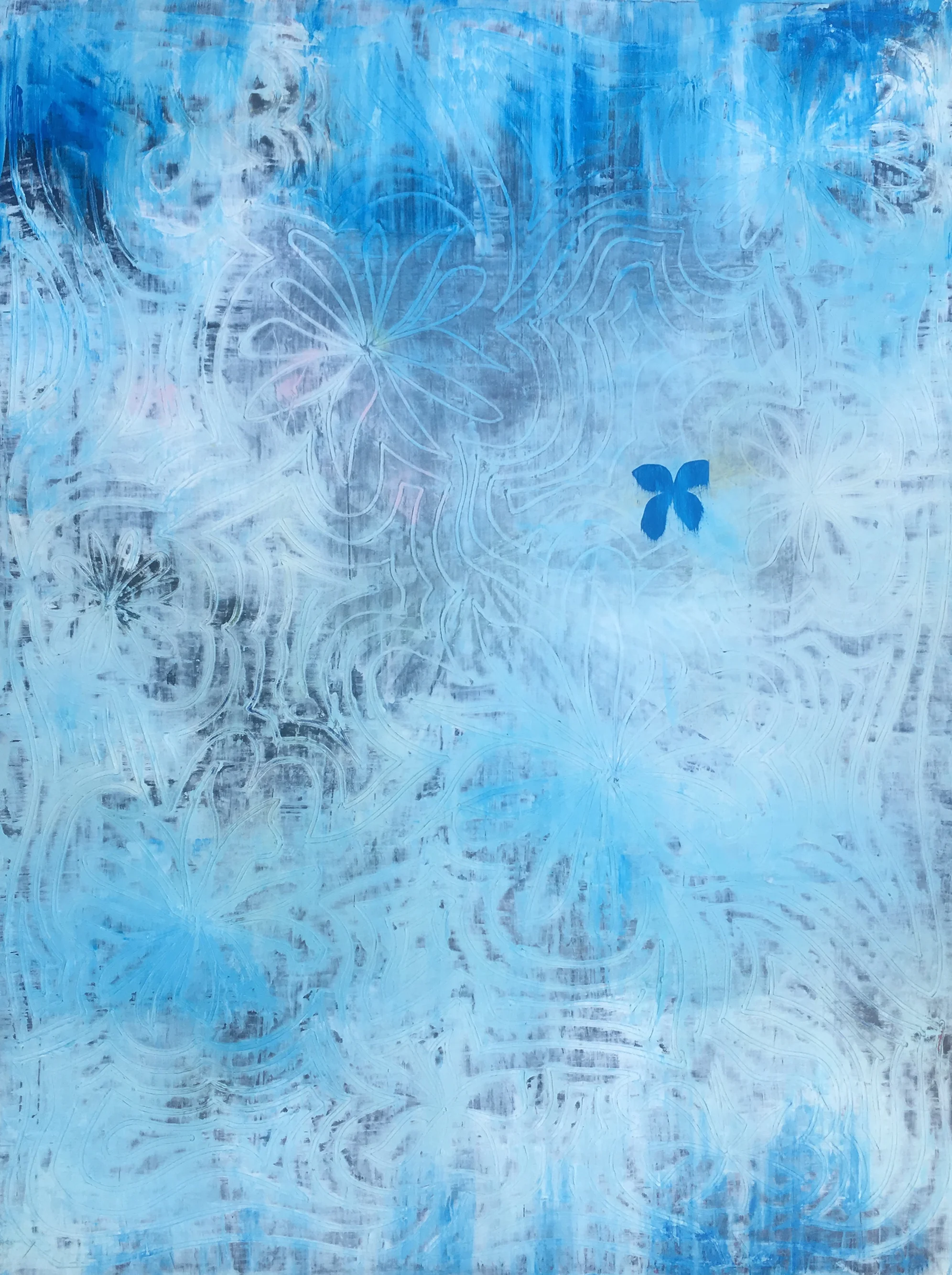 Perry Burns, Frozen Sky , oil on canvas, 48" x 36"