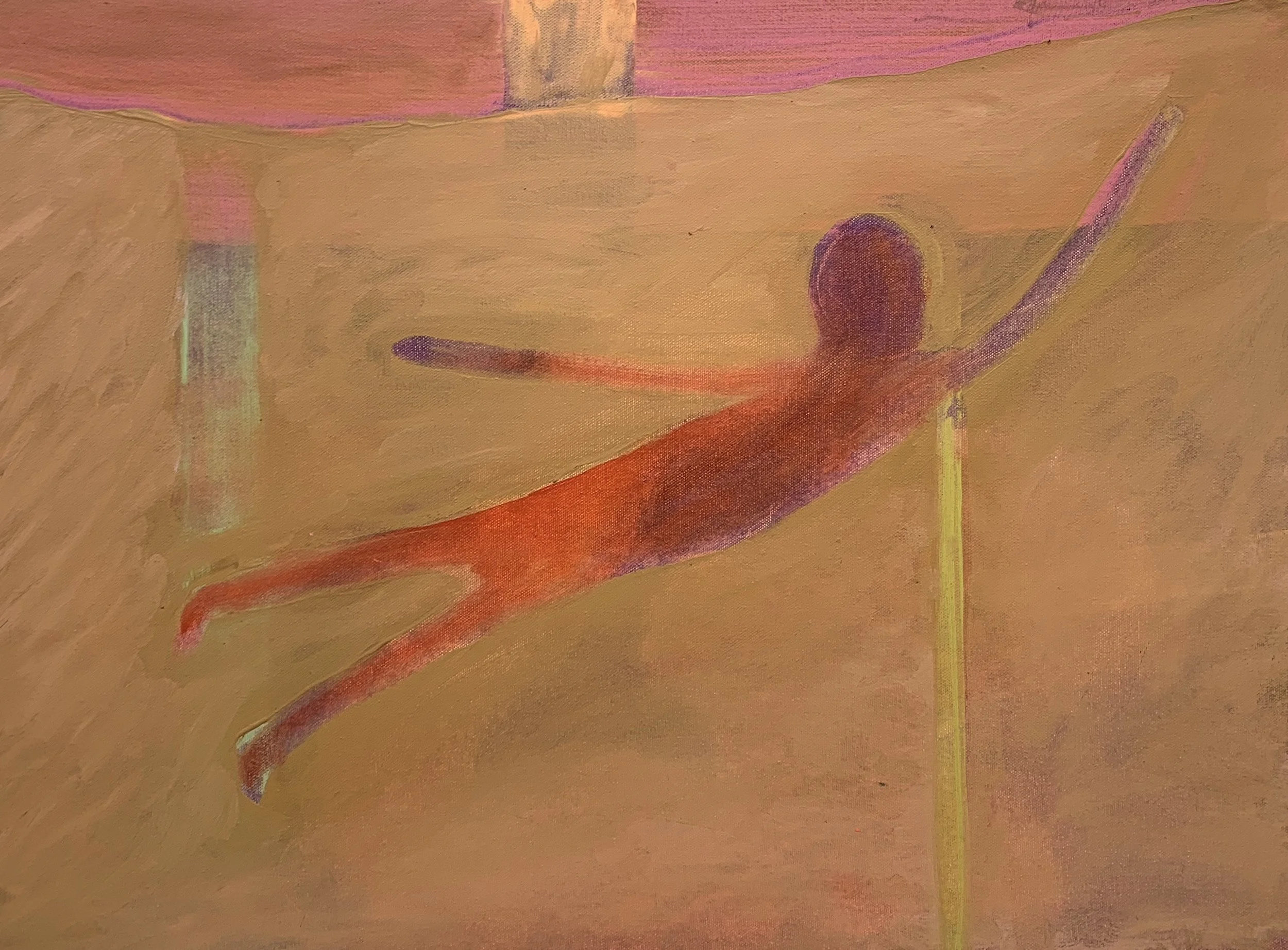 George Singer, High Flyer , acrylic on canvas, 18" x 24"