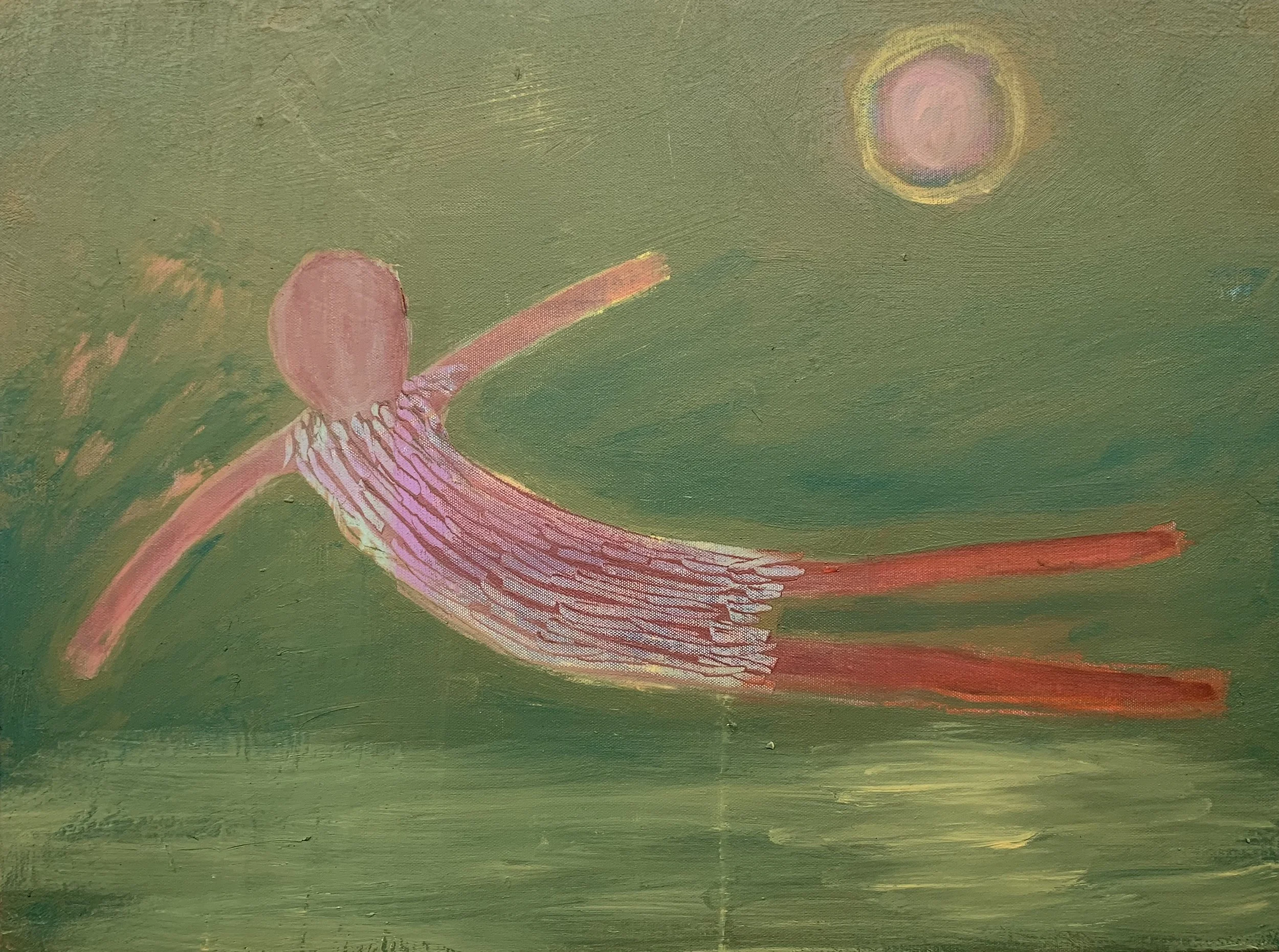 George Singer, Dreaming About Daisy , acrylic on canvas, 18" x 24"