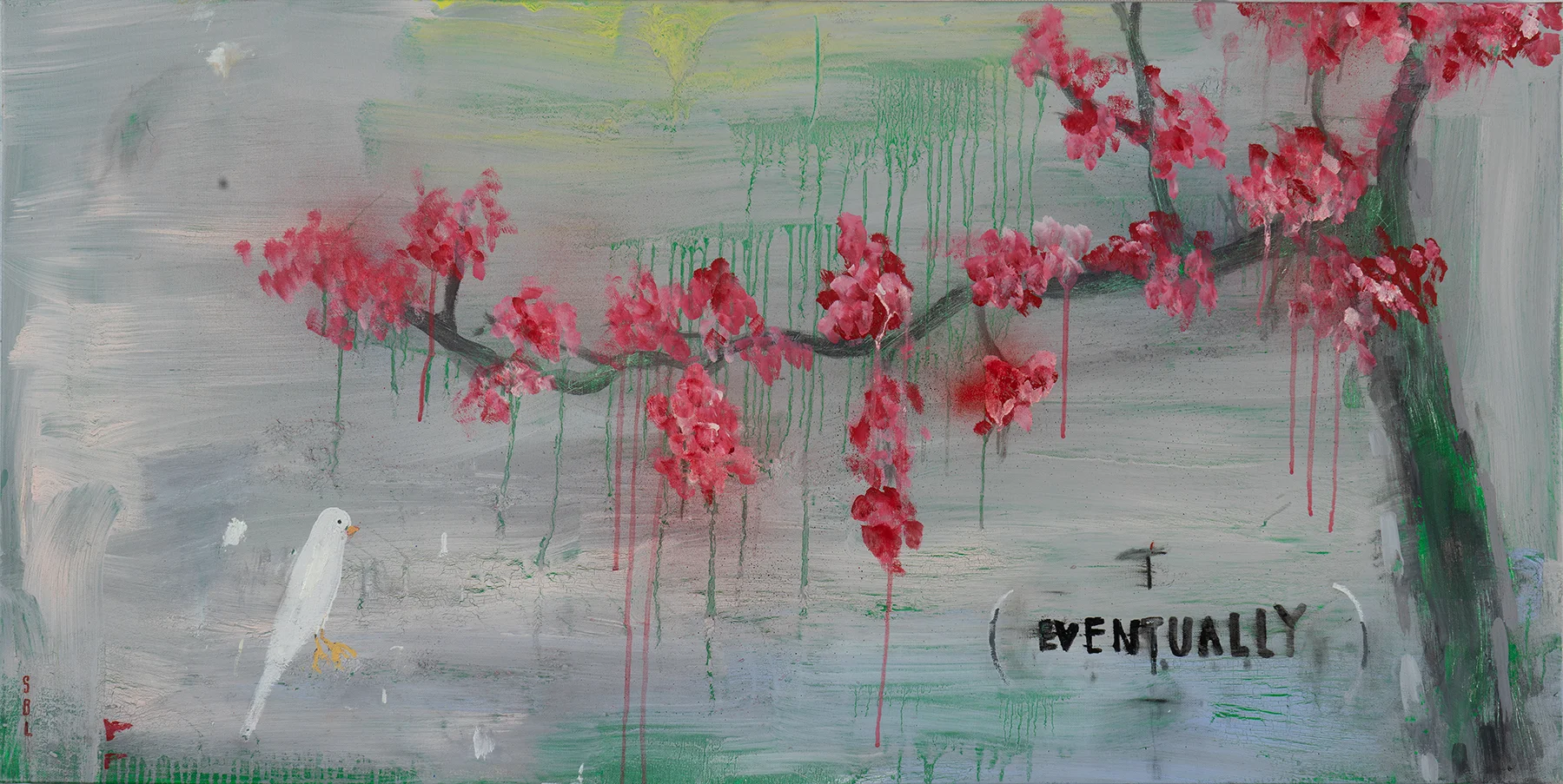 Stephanie Brody-Lederman, Eventually , oil on canvas, 24" x 48"