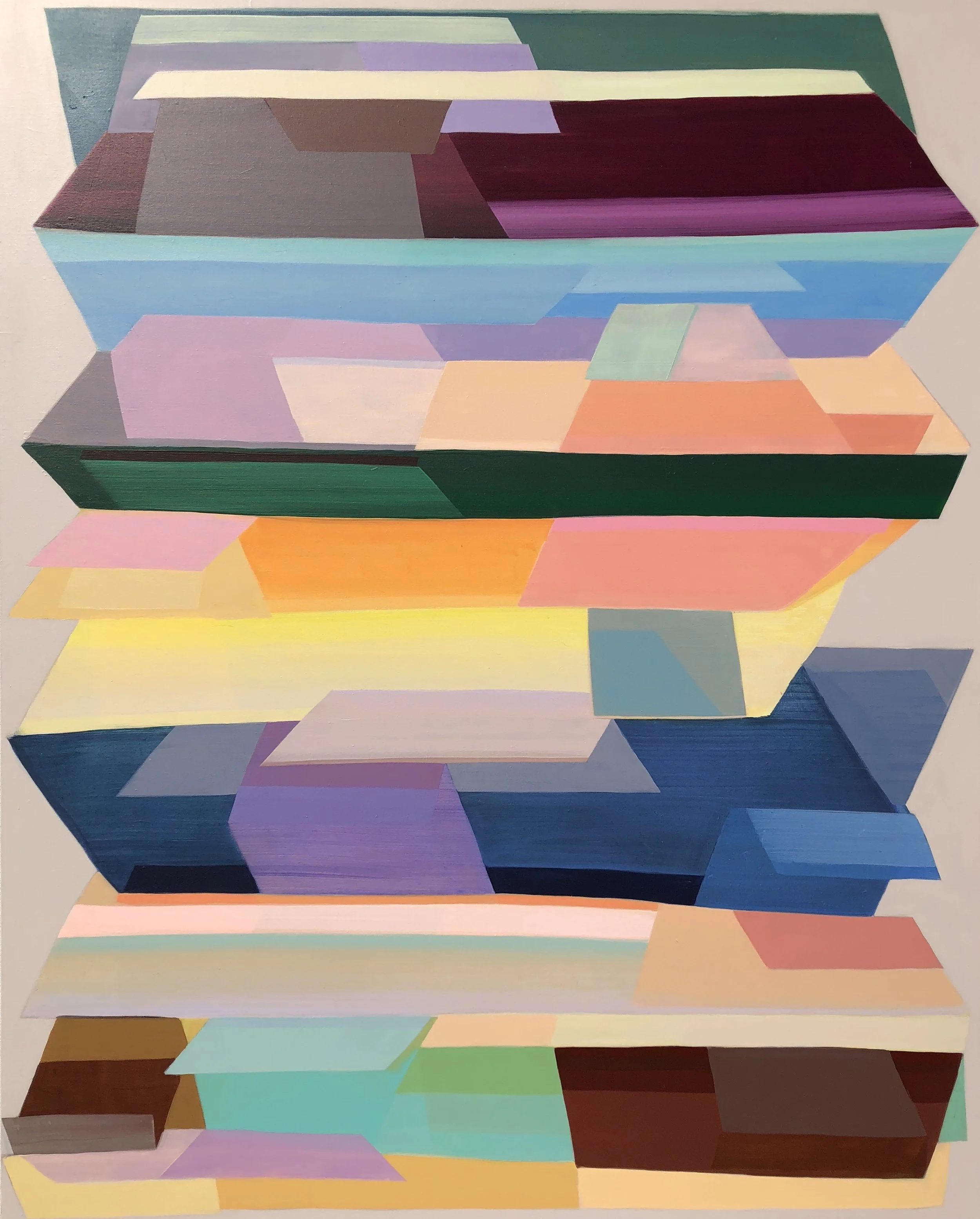  Gus Yero,  Light and Blue , acrylic on canvas, 60" x 48", $8,600 