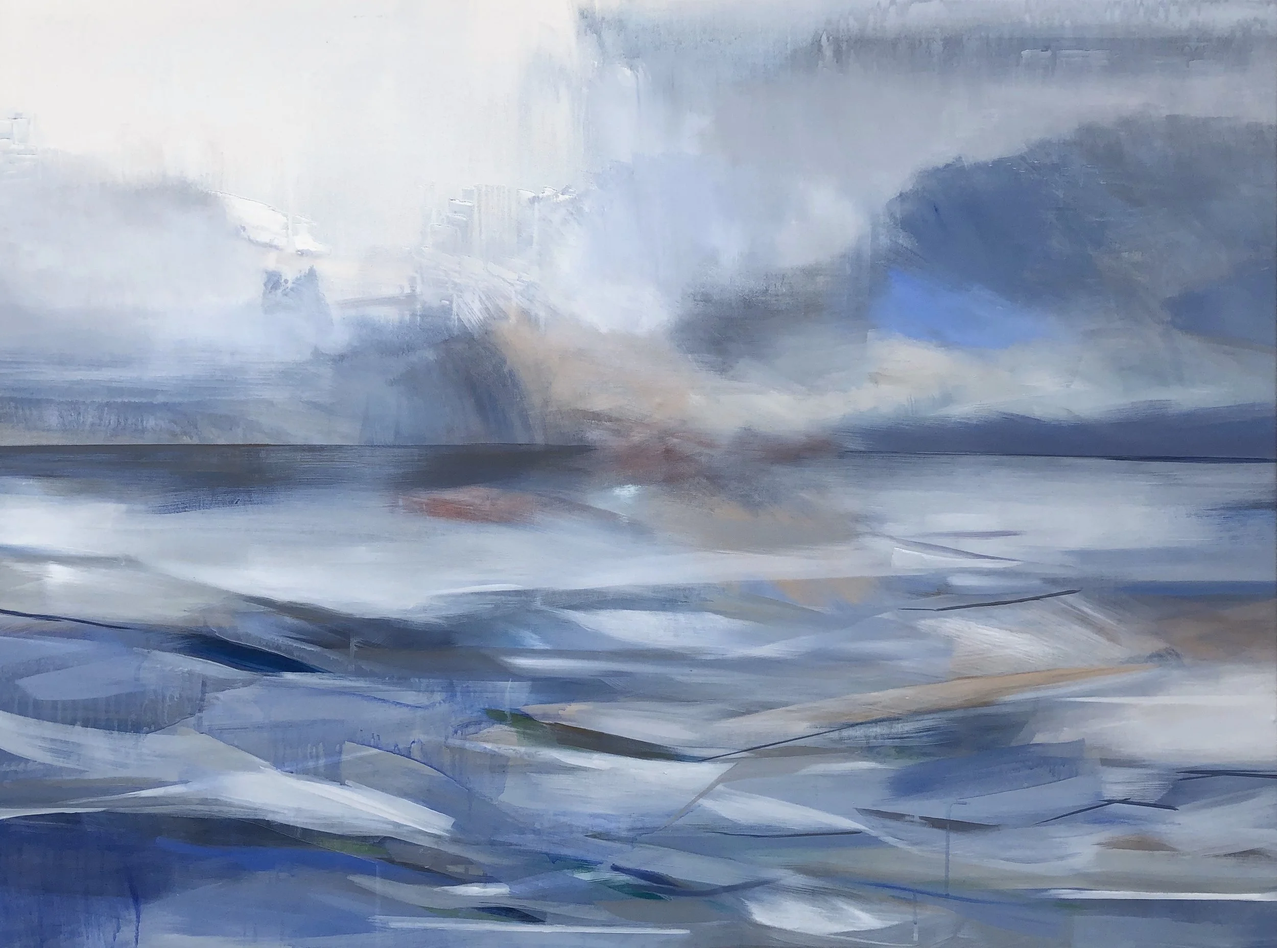  Nuala Clarke,  All Astir , acrylic on canvas, 36" x 48", $11,500  