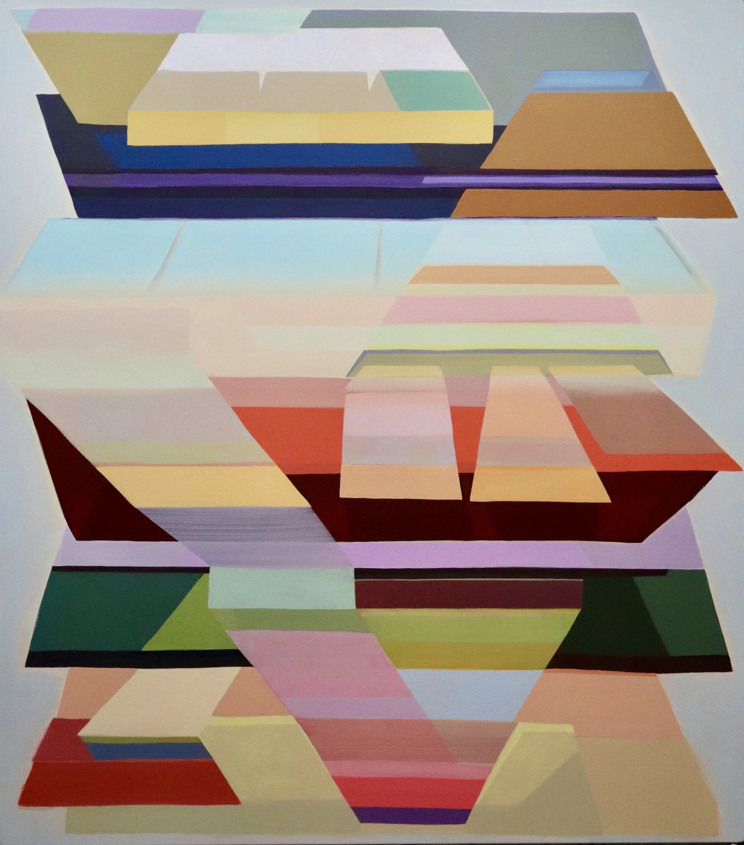 Gus Yero,  Climbing Roses , acrylic on canvas, 70” x 62”, $12,000 