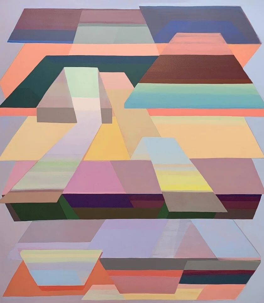  Gus Yero,  Pyramid Club , acrylic on canvas, 68” x 60”, $12,000 