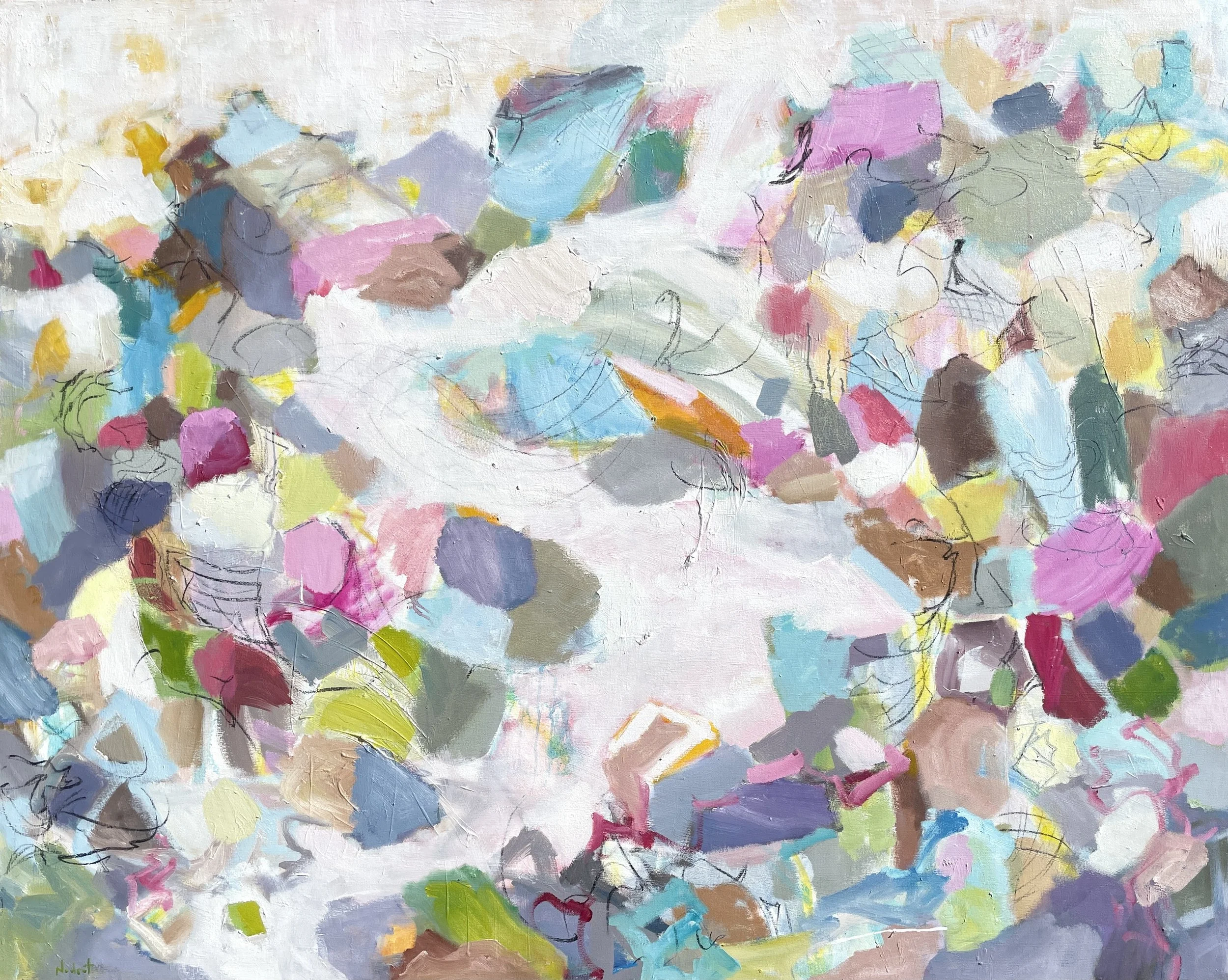  Nedret Andre,  Neptune Grass , oil on canvas, 48" x 60", SOLD 