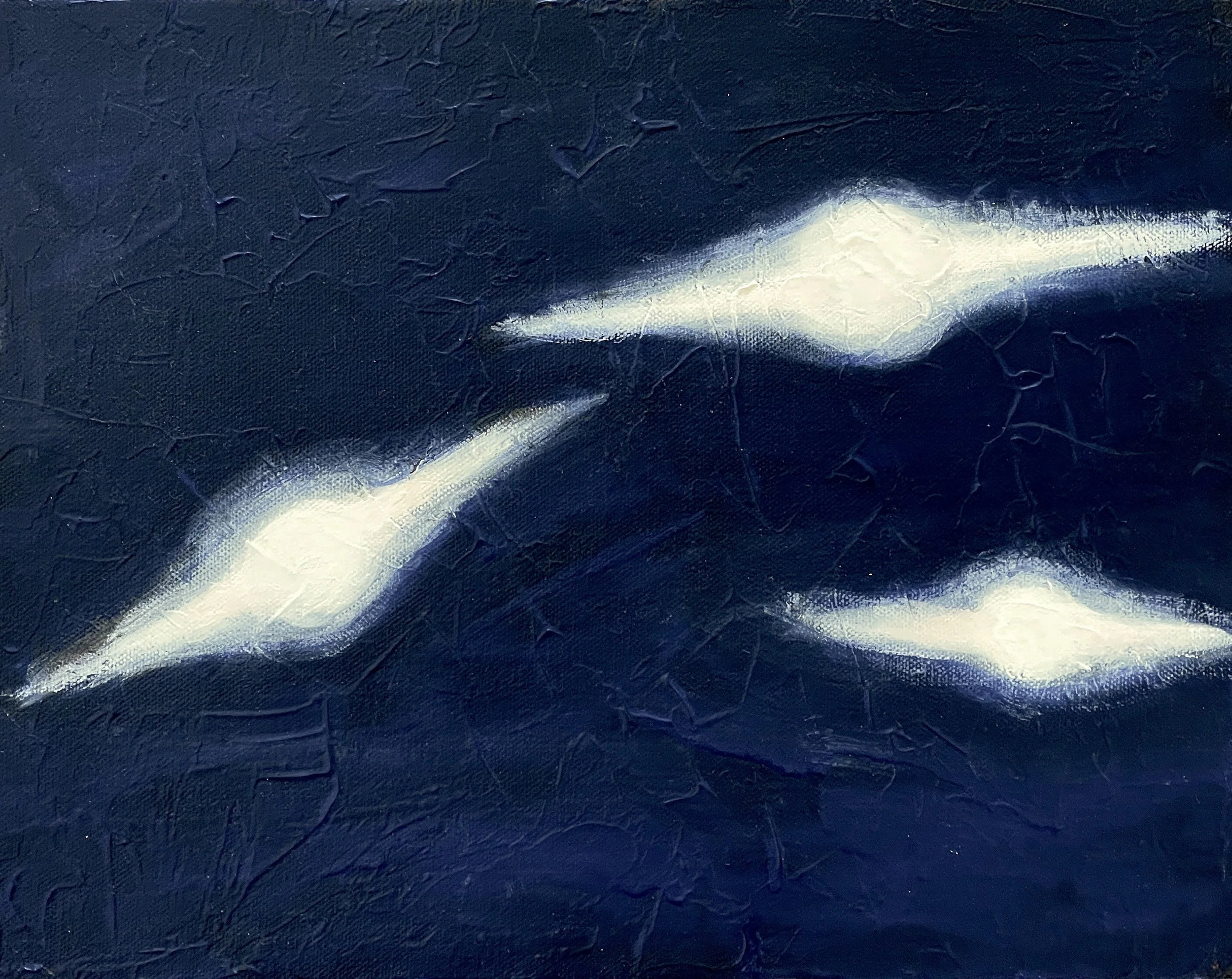  George Singer,  UFO #18 , acrylic on canvas, 11" x 14", $1,200 