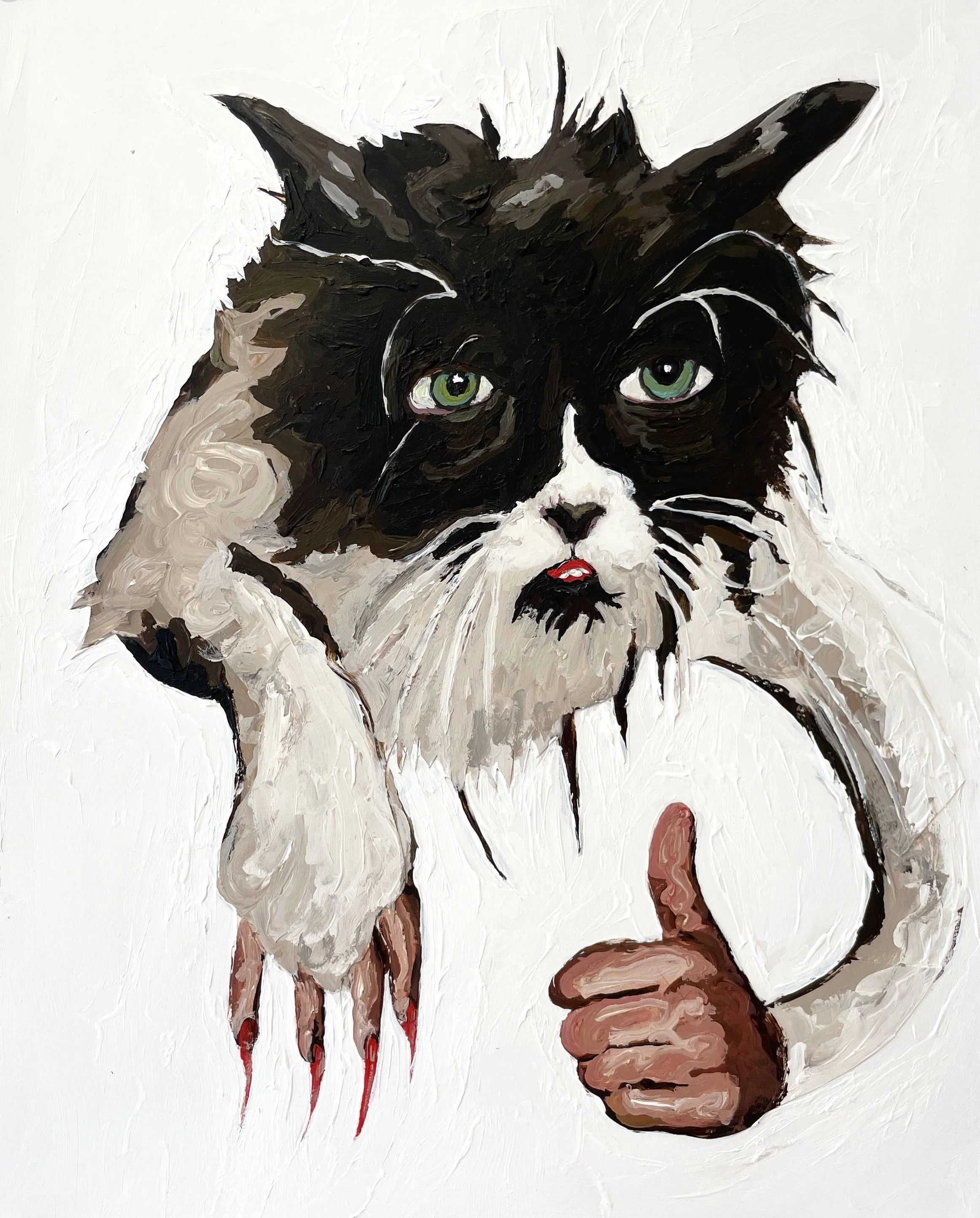  Yuliya Lanina,  Alright, Alright , acrylic and collage on paper, 12" x 9", $800 