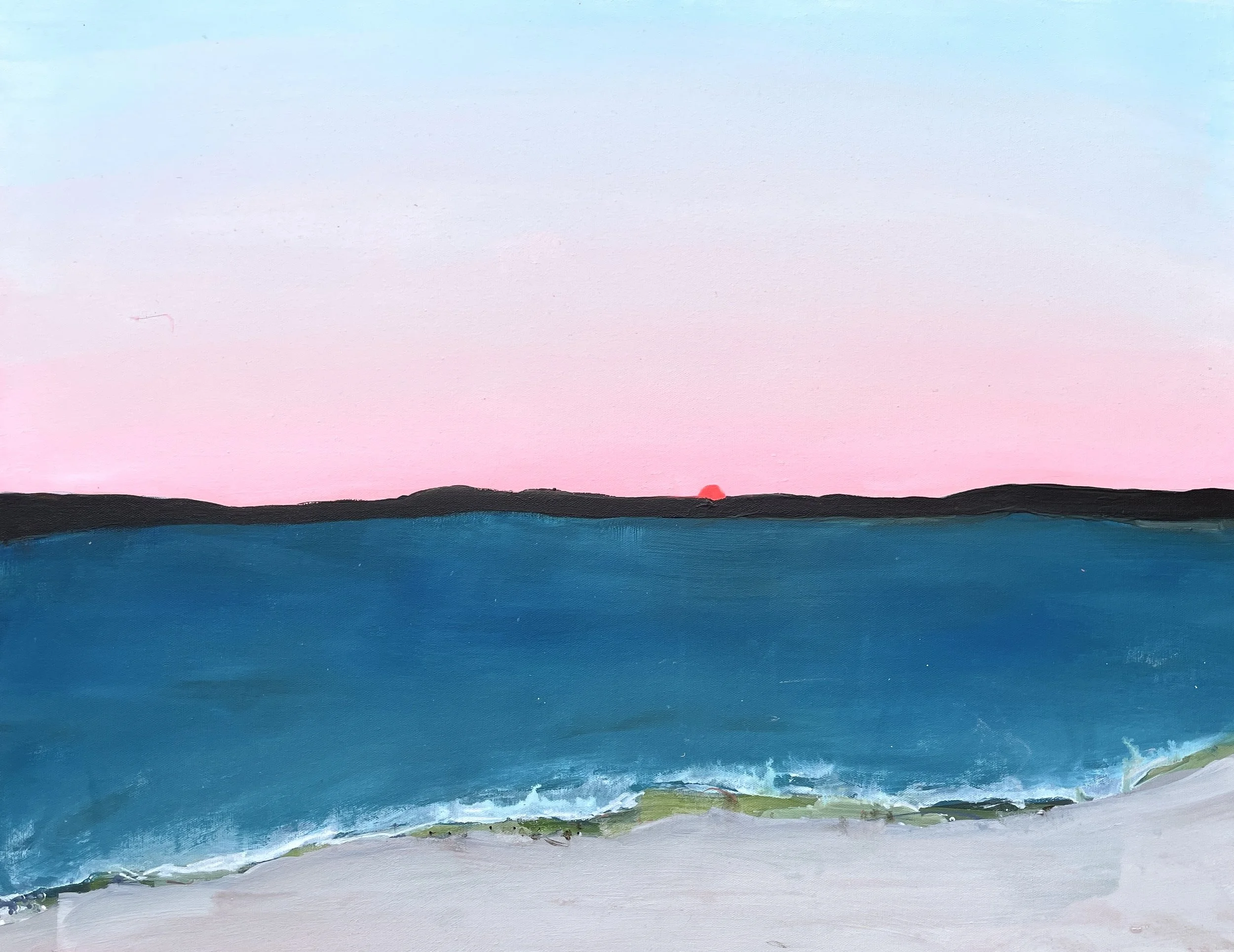  Melora Griffis,  Sunset at Long Beach , acrylic on canvas, 22" x 28", $5,000 