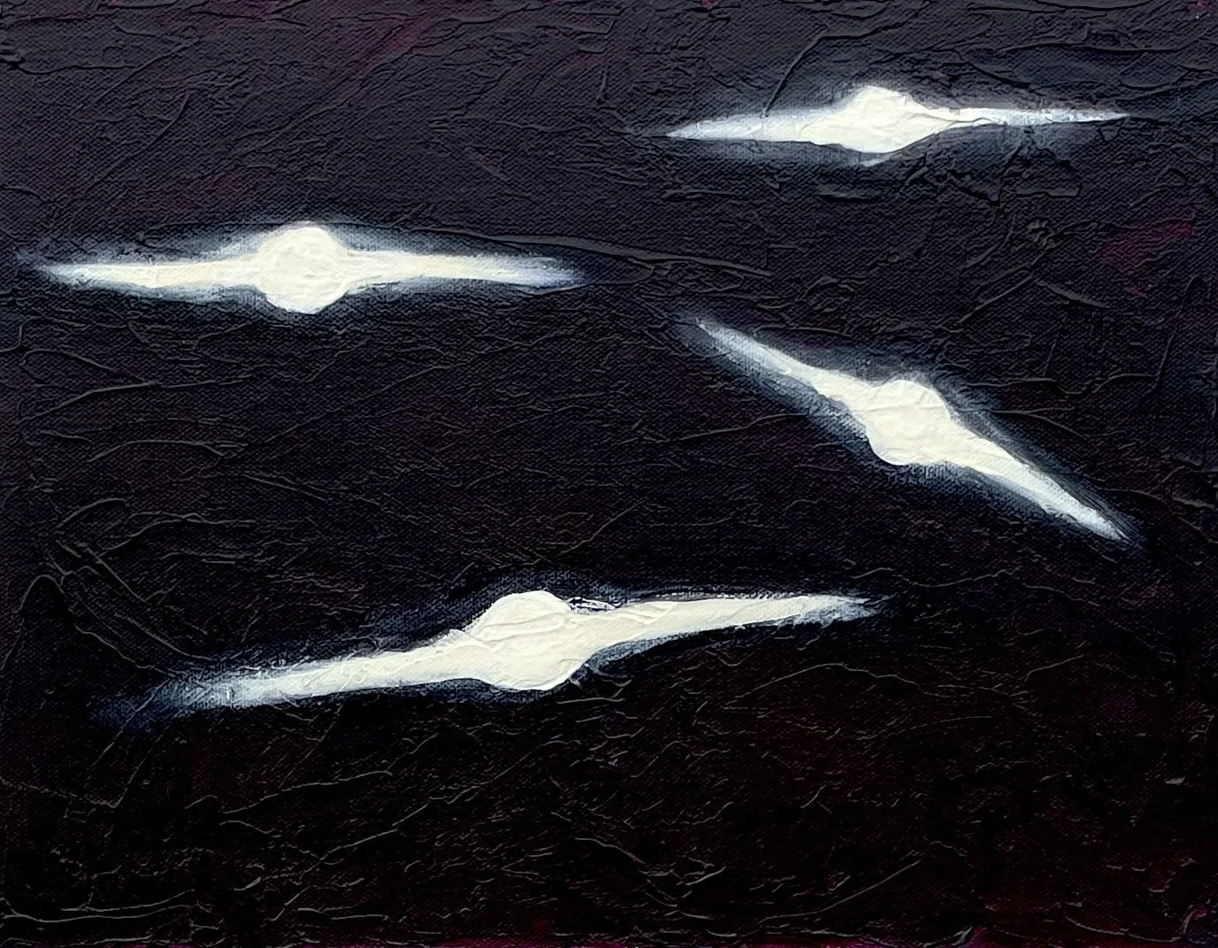  George Singer,  UFO #19 , acrylic on canvas, 11" x 14", $600 