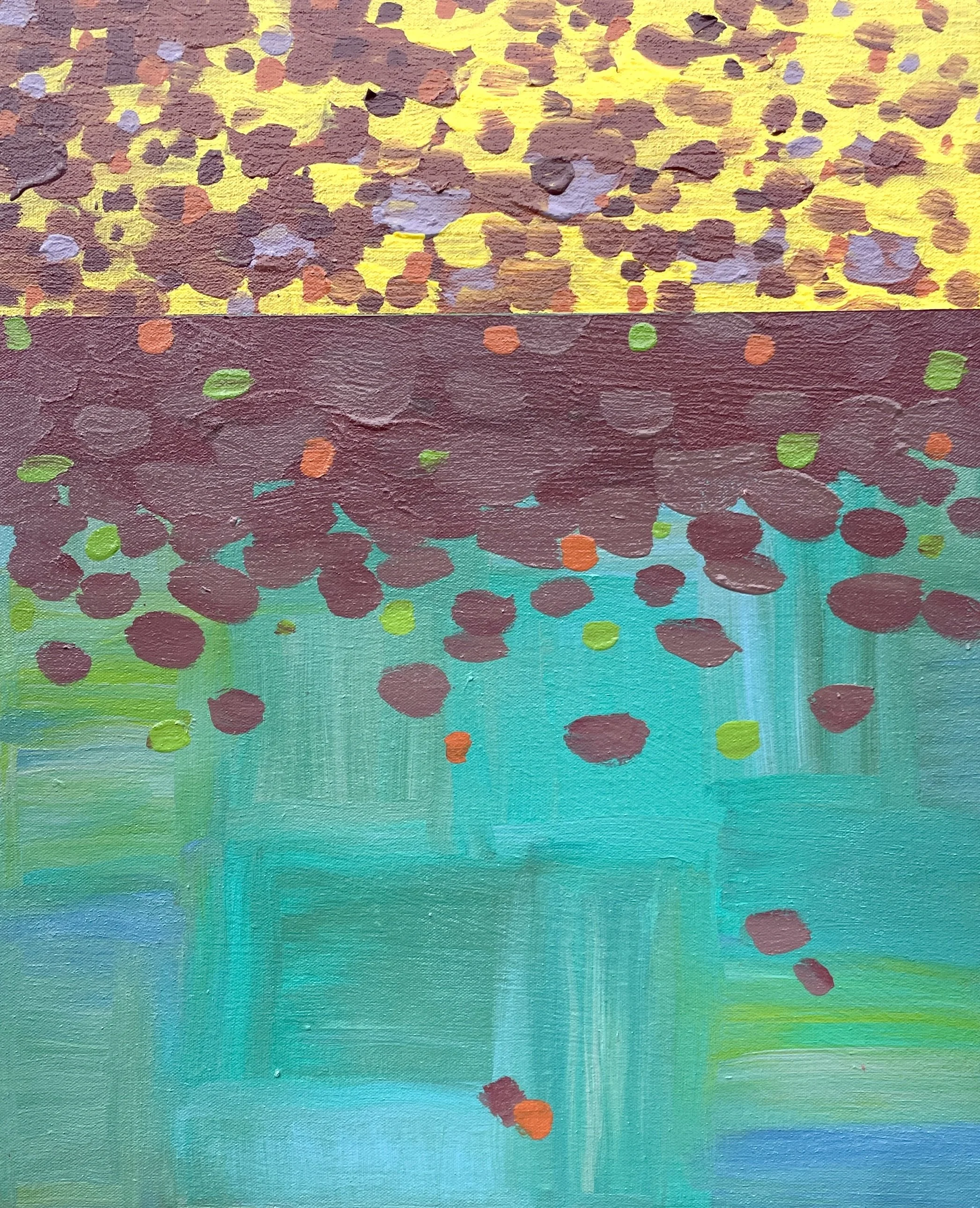  Tom Wasik,  The Pool , acrylic on canvas, 22” x 18”, $1,800 