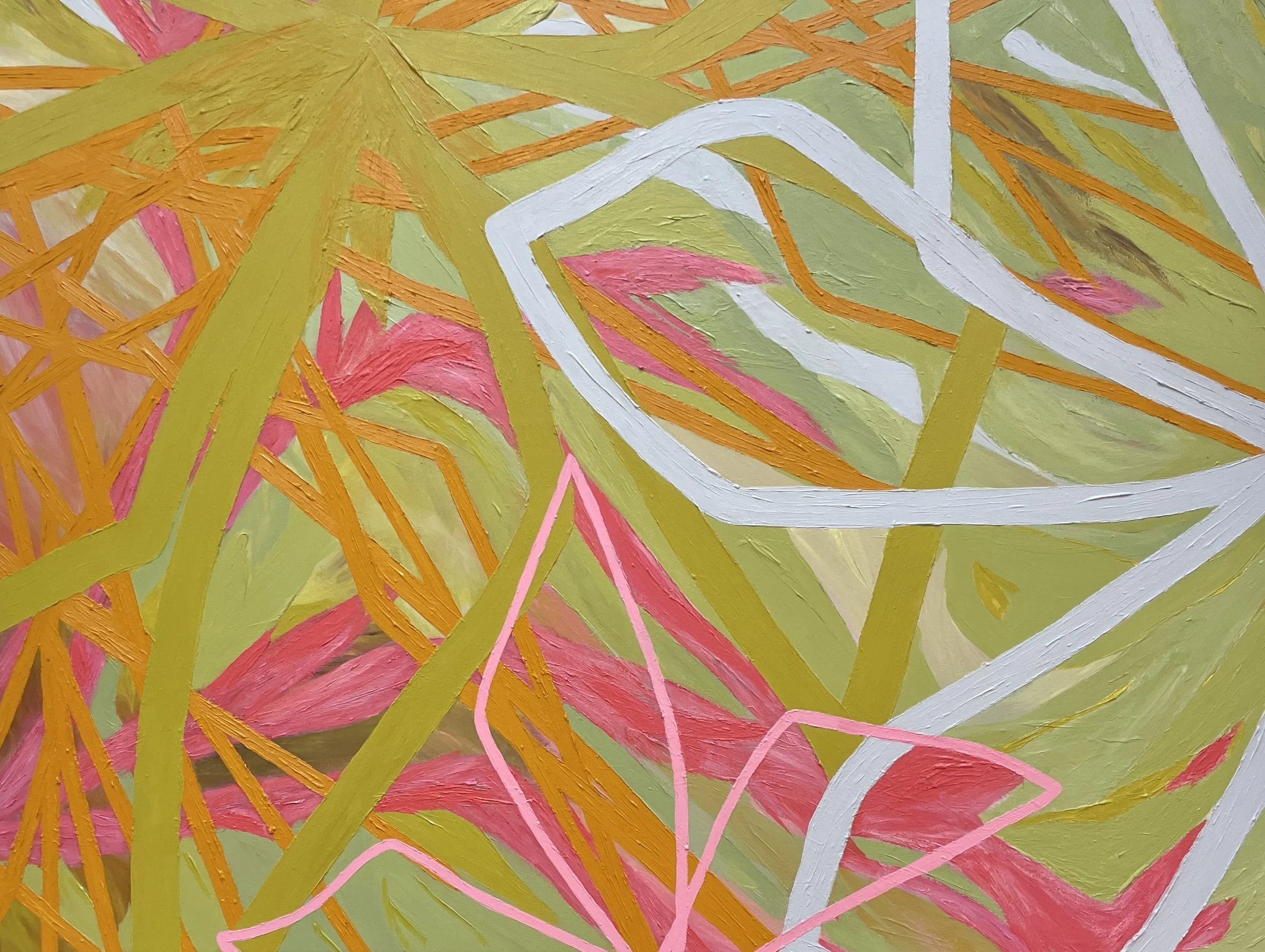  Rose Cameron,  All I Remember Was The Color , acrylic on canvas, 36” x 48”, $4,000 