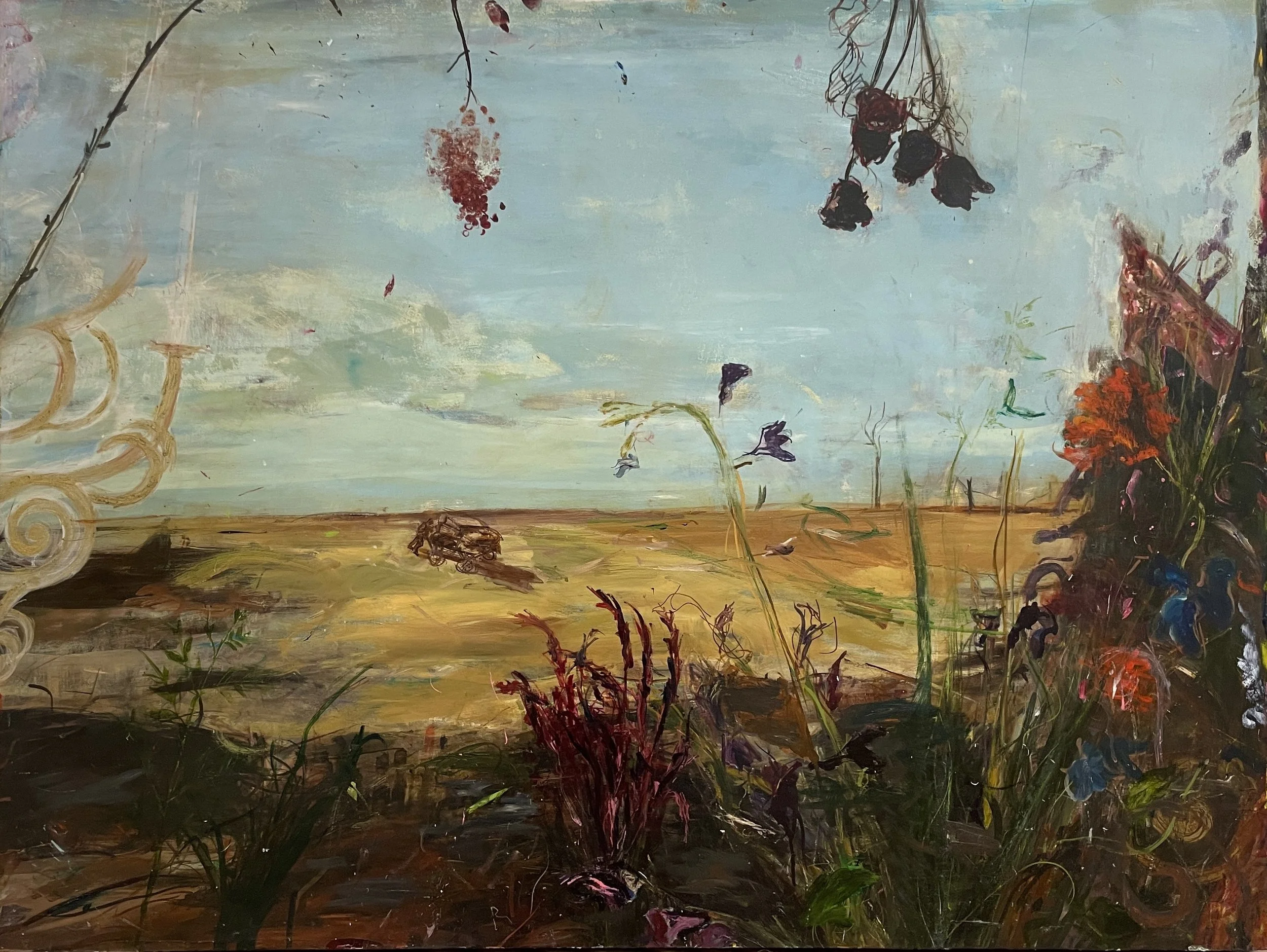  Jennifer Cross,  Refuge , oil on wood, 30" x 40", $4,800 